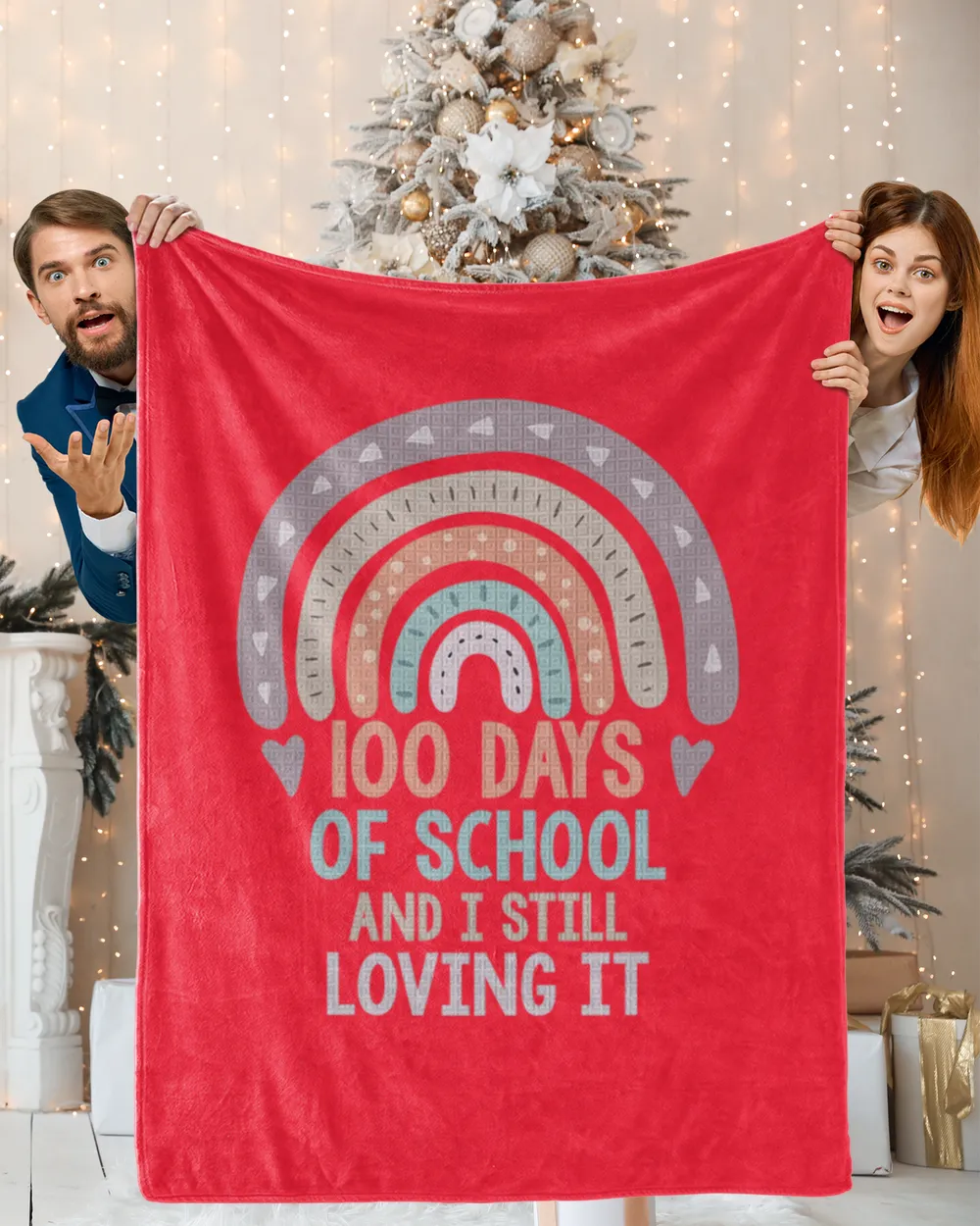 100 Days Of School T-Shirt100 Days Of School And Still Loving It Rainbow 100th Day T-Shirt_by Shaniya Abernathy_ (1) copy