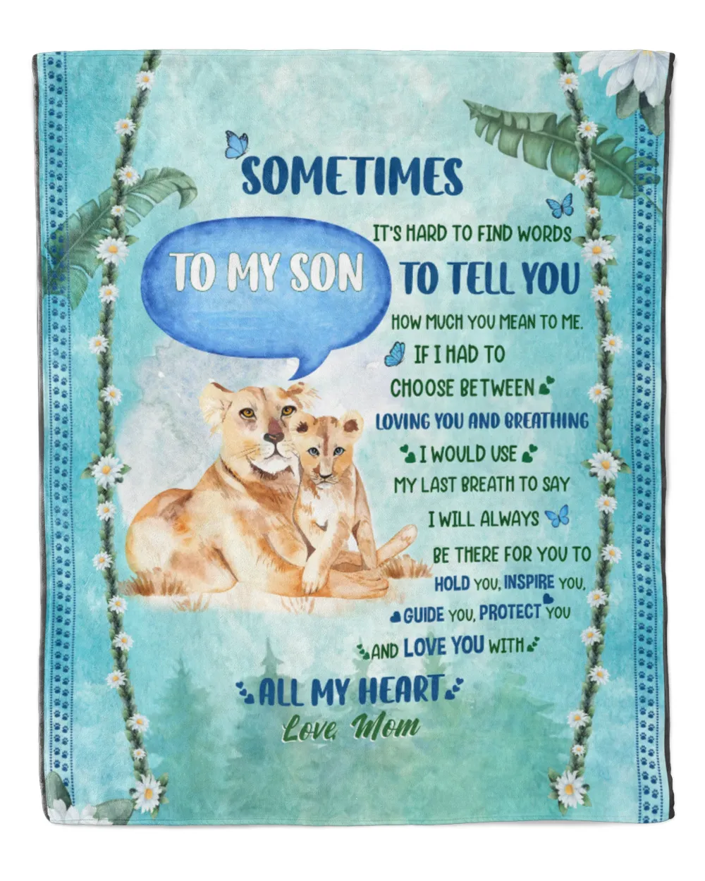 To My Son Lion Mom Love