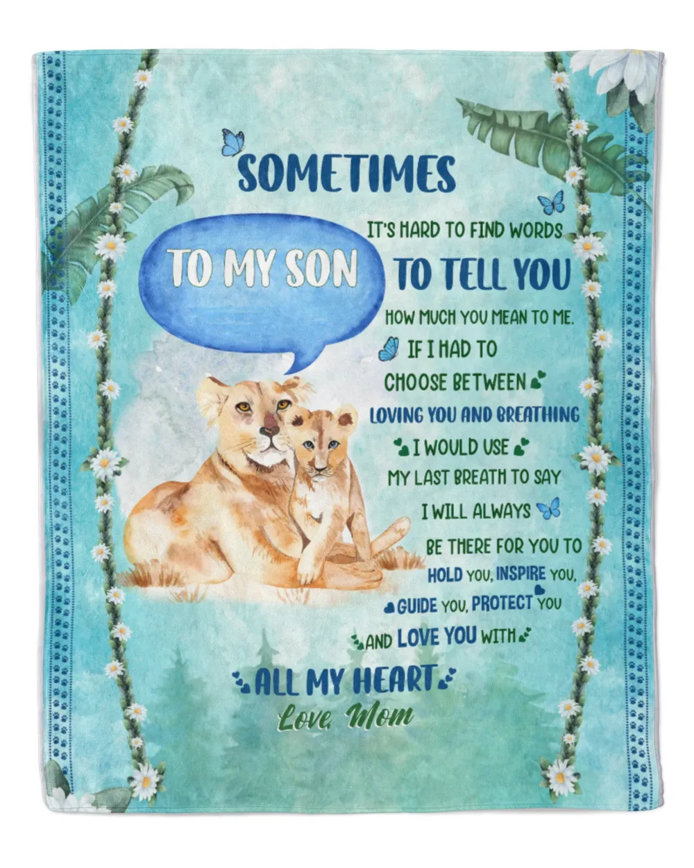 To My Son Lion Mom Love
