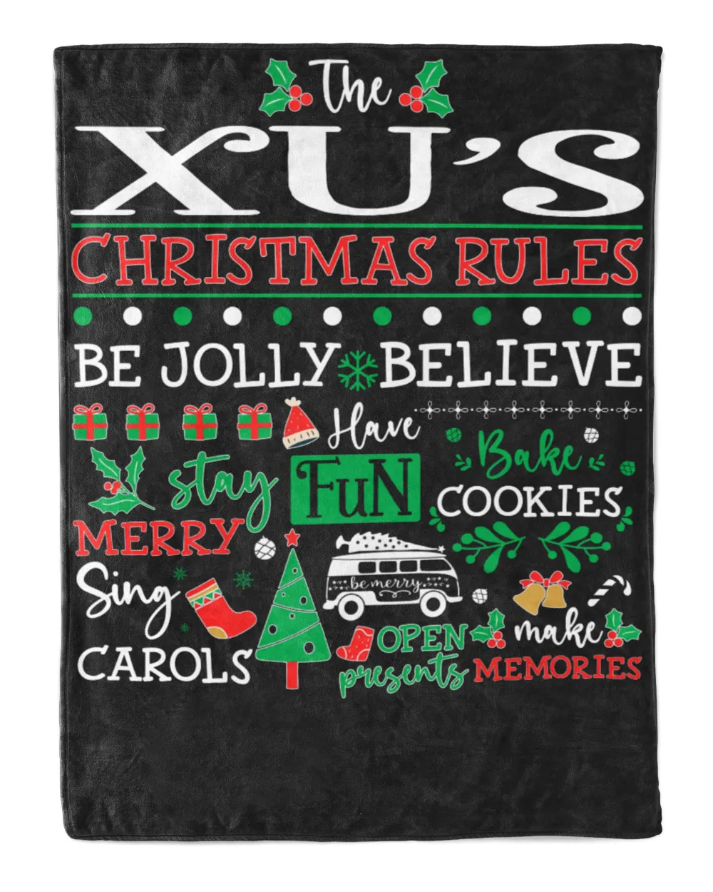 XU-NT-XM10 Cozy Plush Fleece Blanket (60x80in) black 60x80in