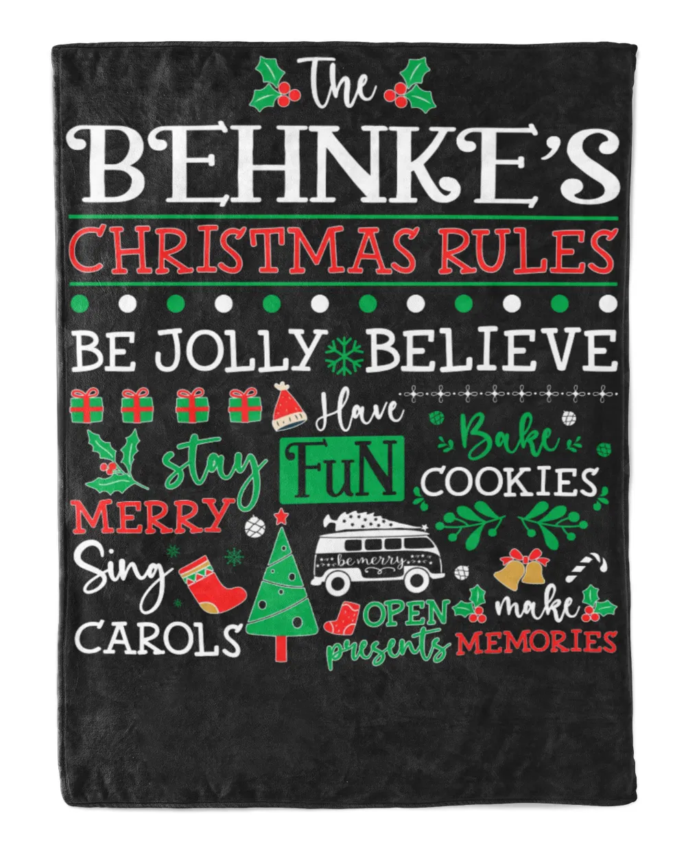 BEHNKE-NT-XM10-01 Cozy Plush Fleece Blanket (60x80in) black 60x80in