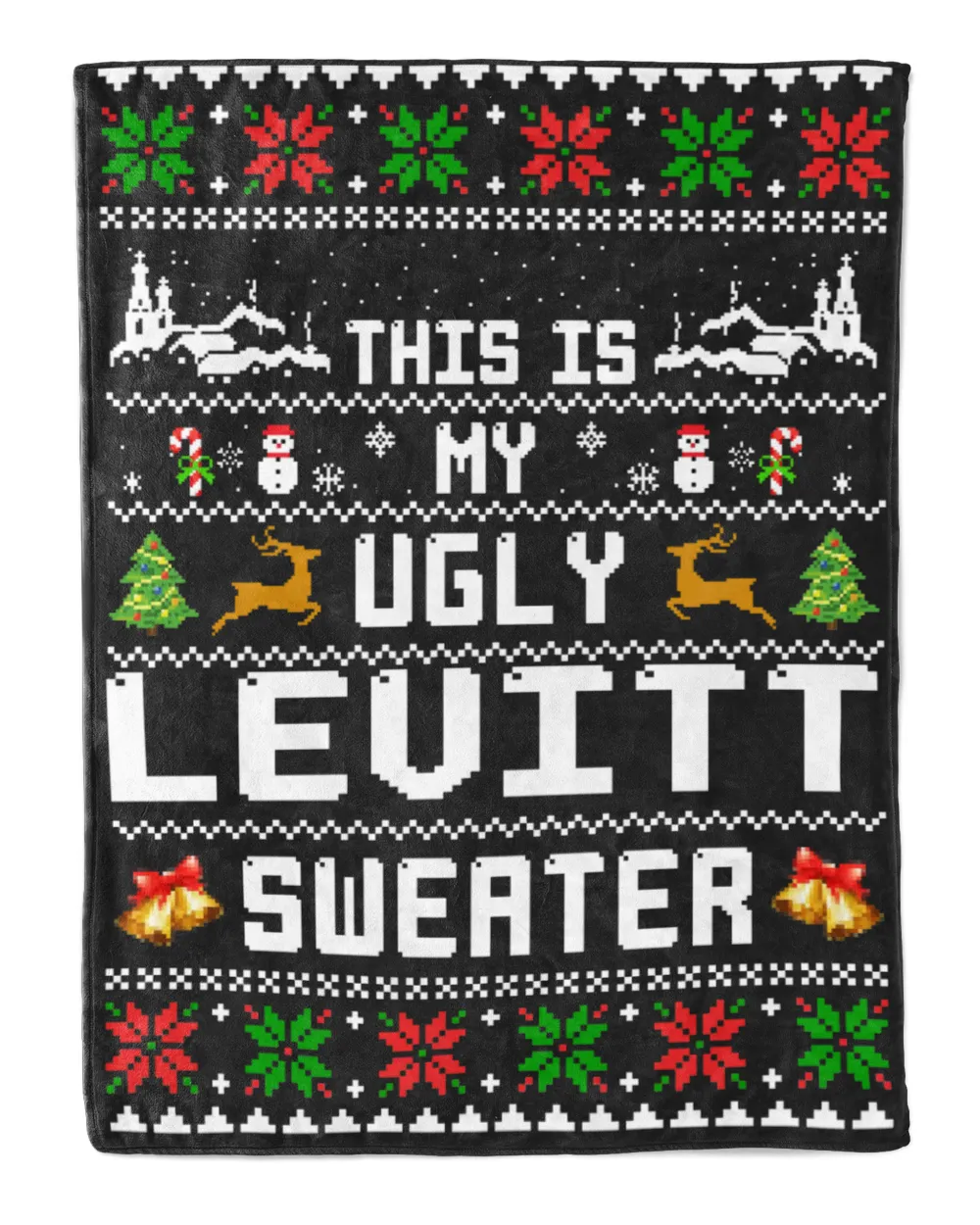 LEVITT-NT-XM15-01 Cozy Plush Fleece Blanket (60x80in) black 60x80in
