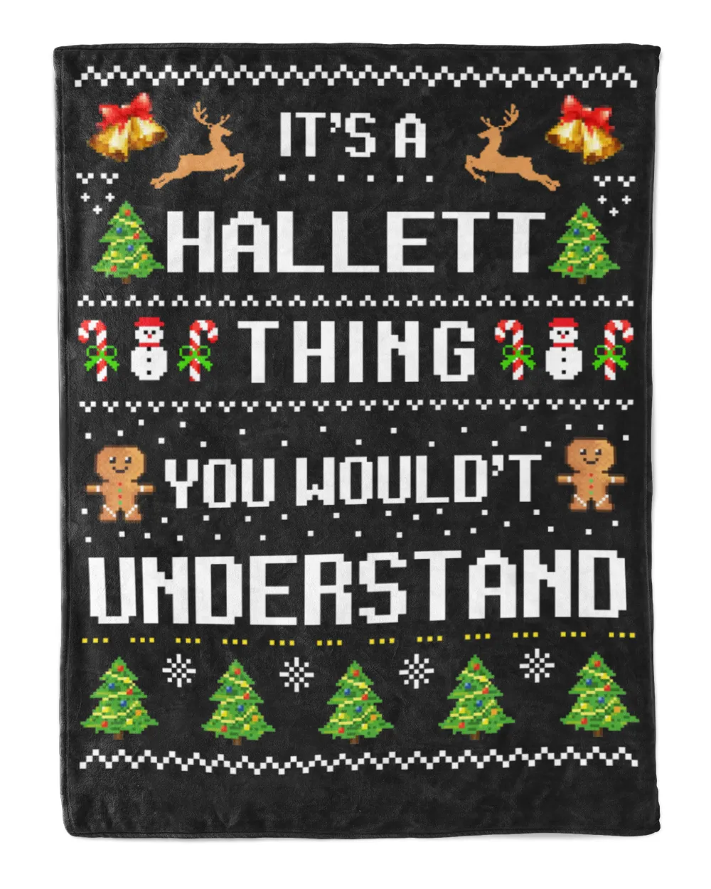 HALLETT-NT-XM17-01 Cozy Plush Fleece Blanket (60x80in) black 60x80in