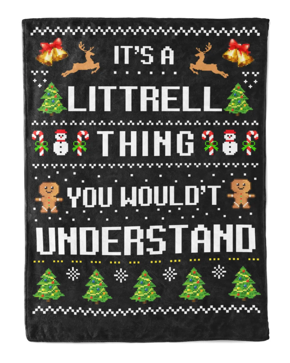 LITTRELL-NT-XM17-01 Cozy Plush Fleece Blanket (60x80in) black 60x80in