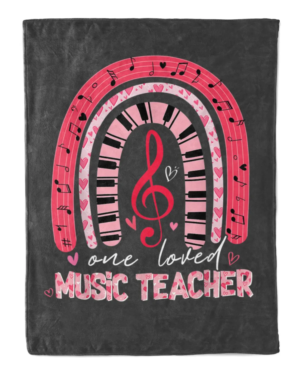 Rainbow One Loved Music Teacher Valentine's Day Matchings