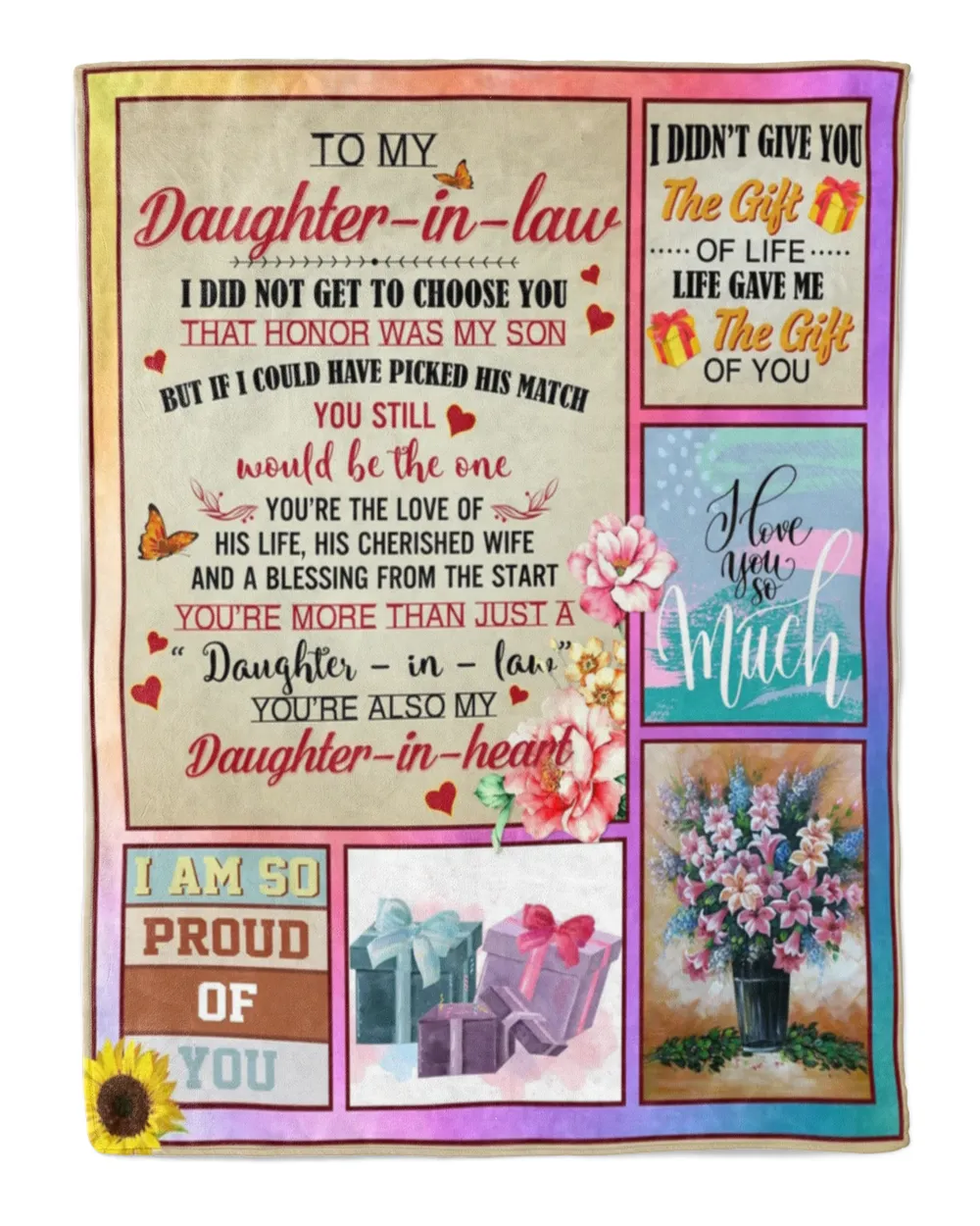 To My Daughter In law I Did Not Get To Choose You That Honor Was My Son's - Daughter In Law Blanket