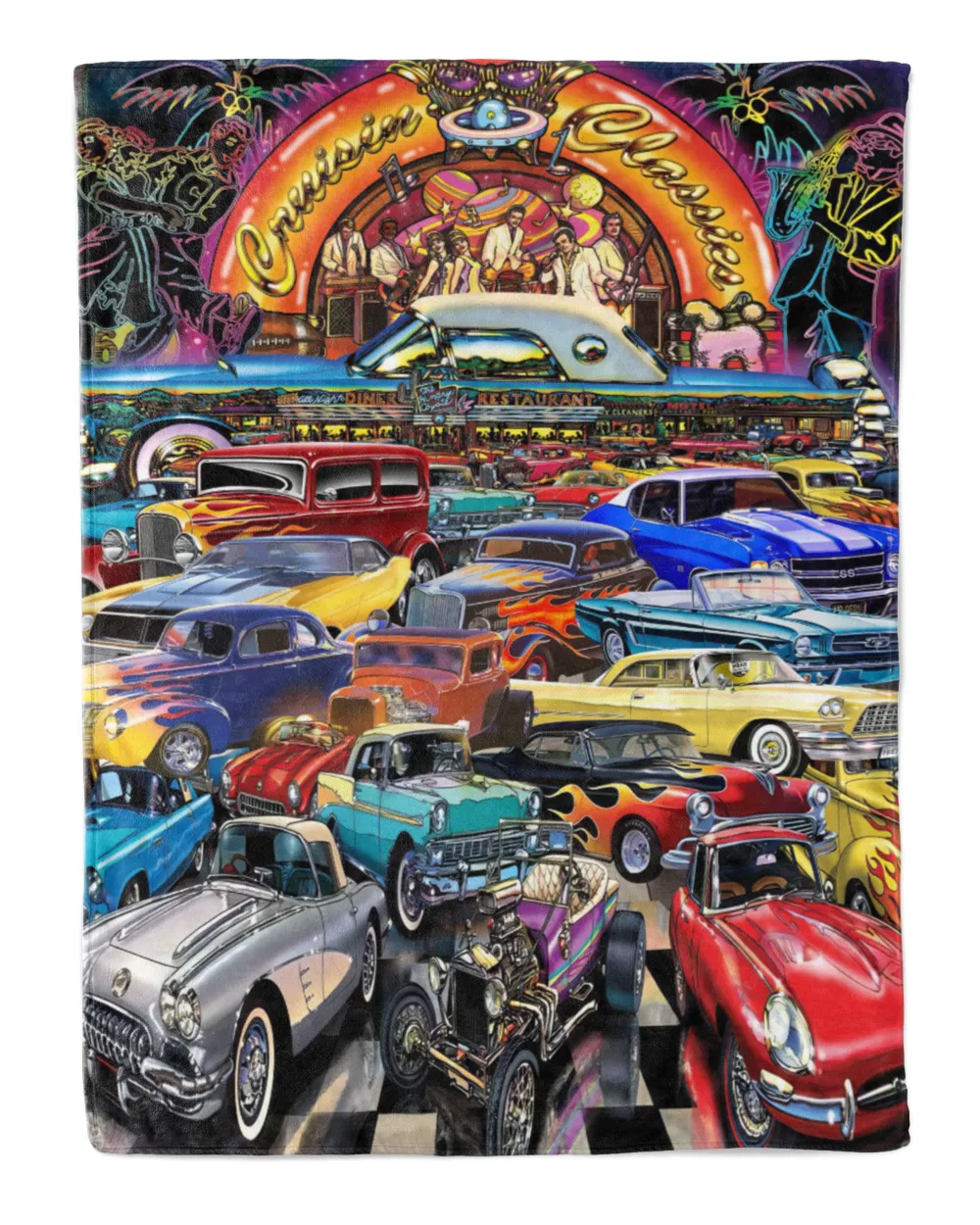 Old Classic Cars Blanket