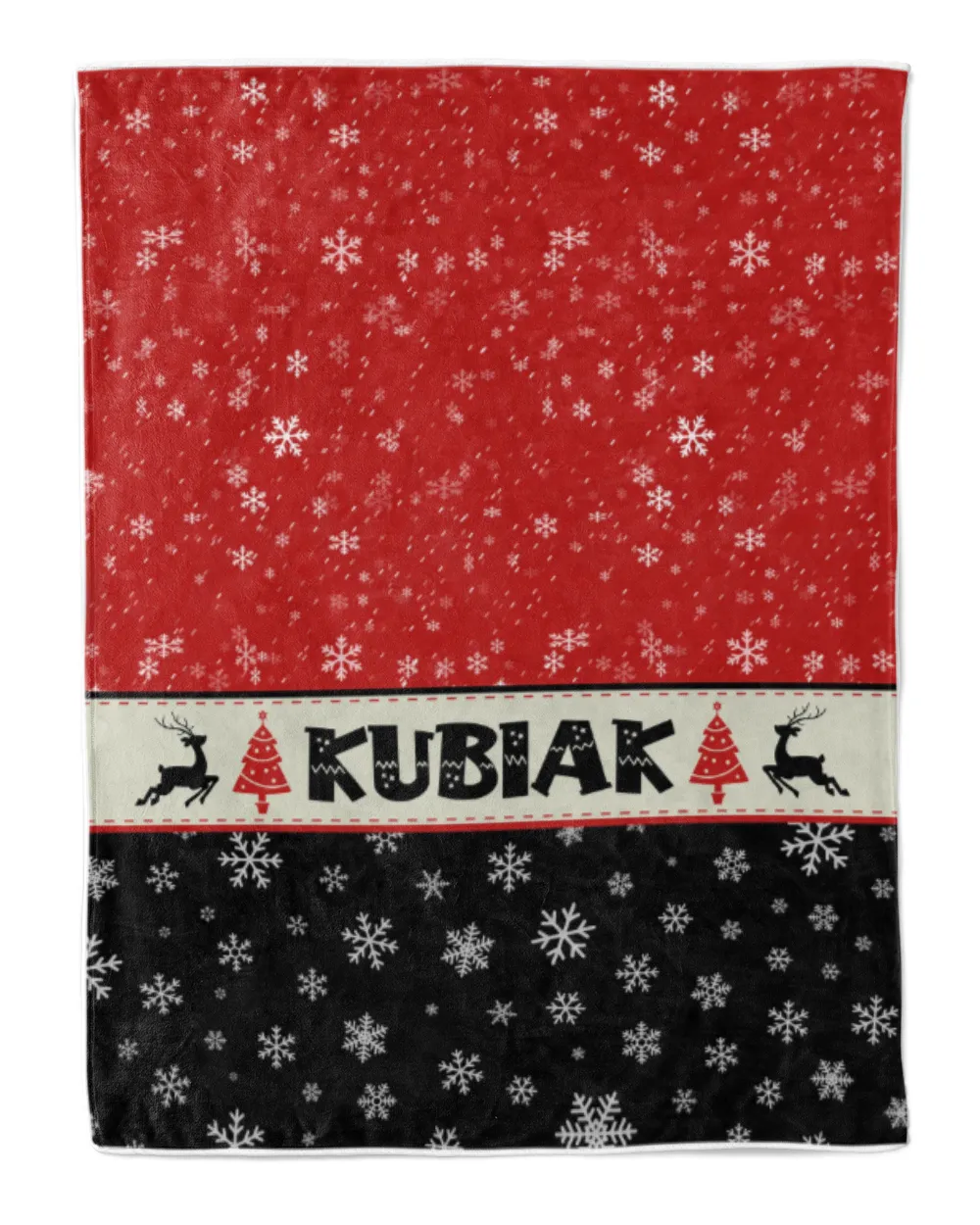 Personalized Christmas Blanket, Xmas Holiday Blanket, Custom Soft Cozy Sherpa Fleece Throw Blankets, Christmas Gift for Fbus08378 Kubiak XMASBL03 Cozy Plush Fleece Blanket (60x80in) white 60x80in