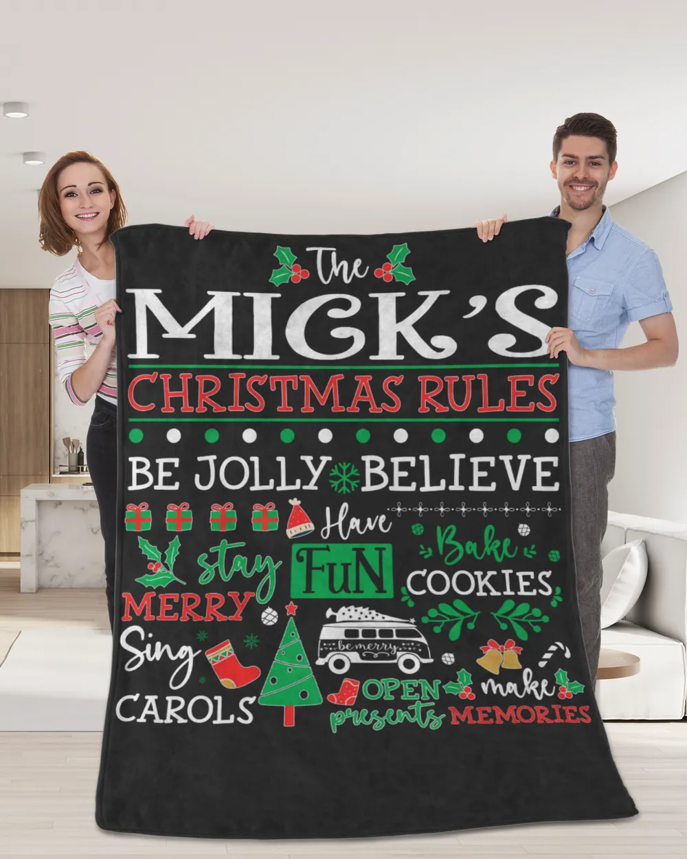 MICK-NT-XM10-01 Cozy Plush Fleece Blanket (60x80in) black 60x80in