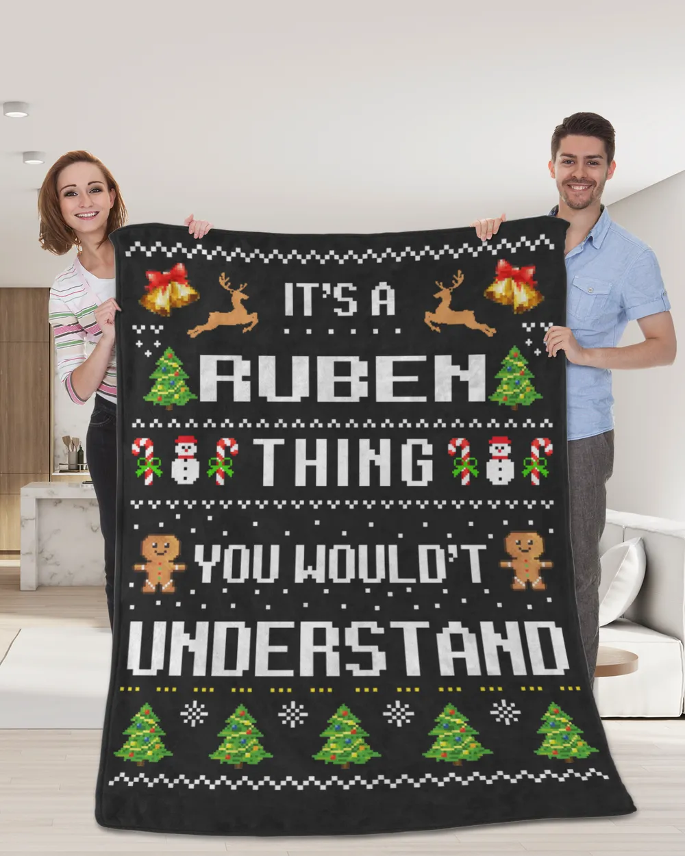 RUBEN-NT-XM17-01 Cozy Plush Fleece Blanket (60x80in) black 60x80in