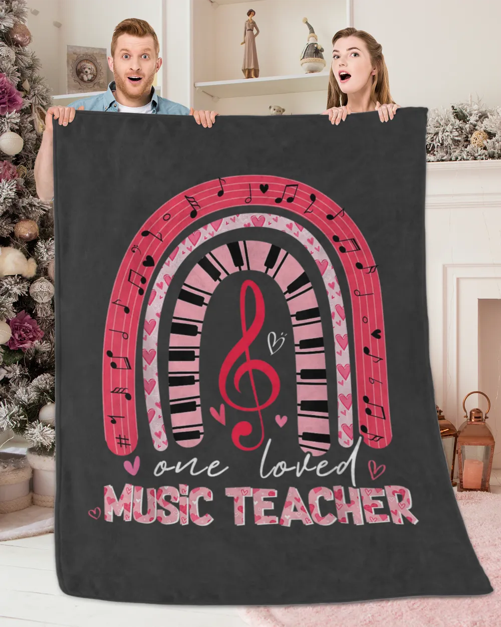 Rainbow One Loved Music Teacher Valentine's Day Matchings