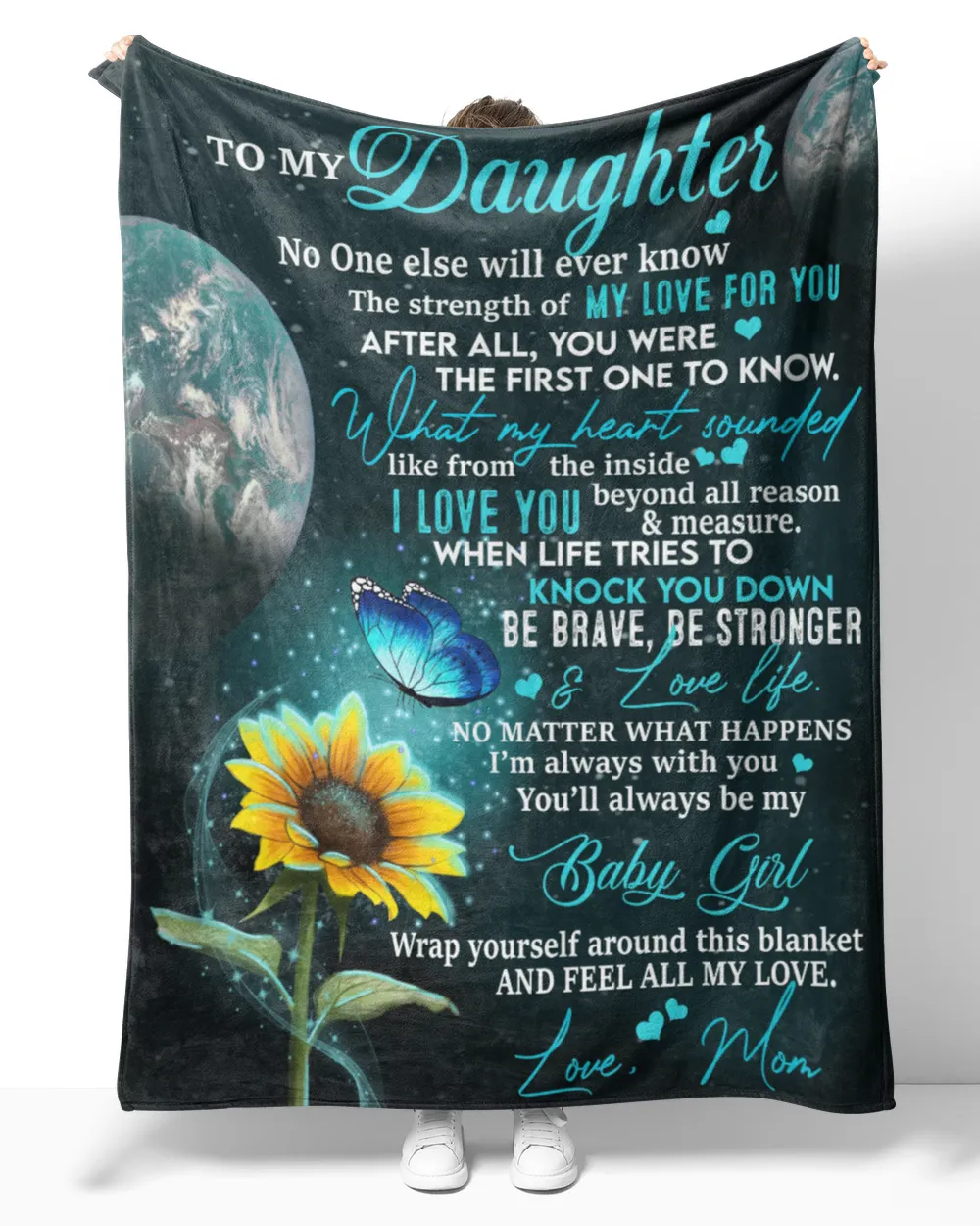 to my daughter no one else will ever know Quilt Fleece Blanket Bundle