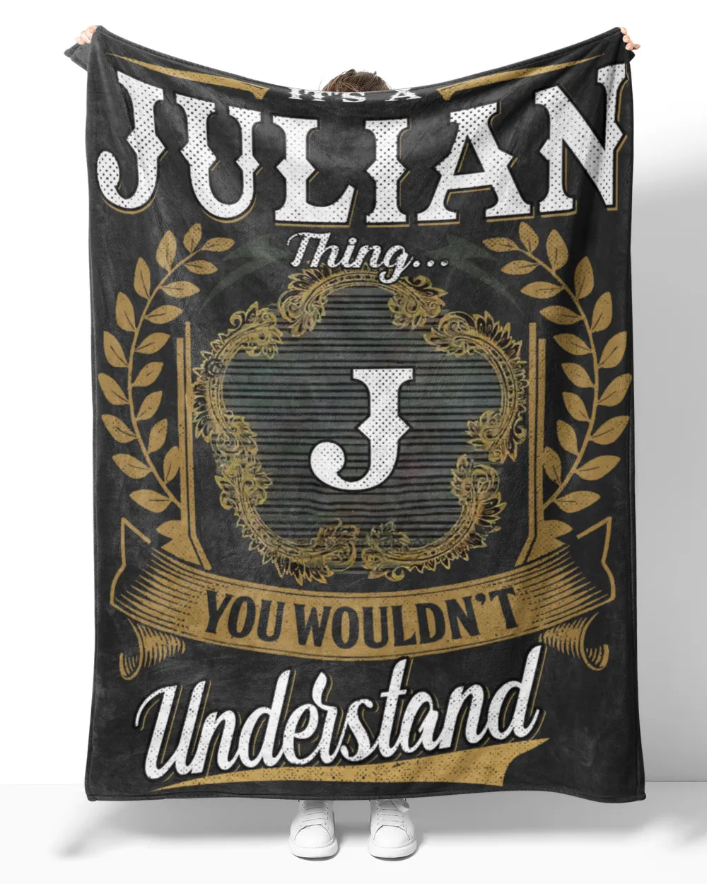 JULIAN-NT-B1 Cozy Plush Fleece Blanket (60x80in) black 60x80in