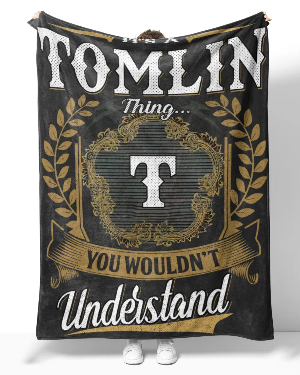 TOMLIN-NT-B1 Cozy Plush Fleece Blanket (60x80in) black 60x80in