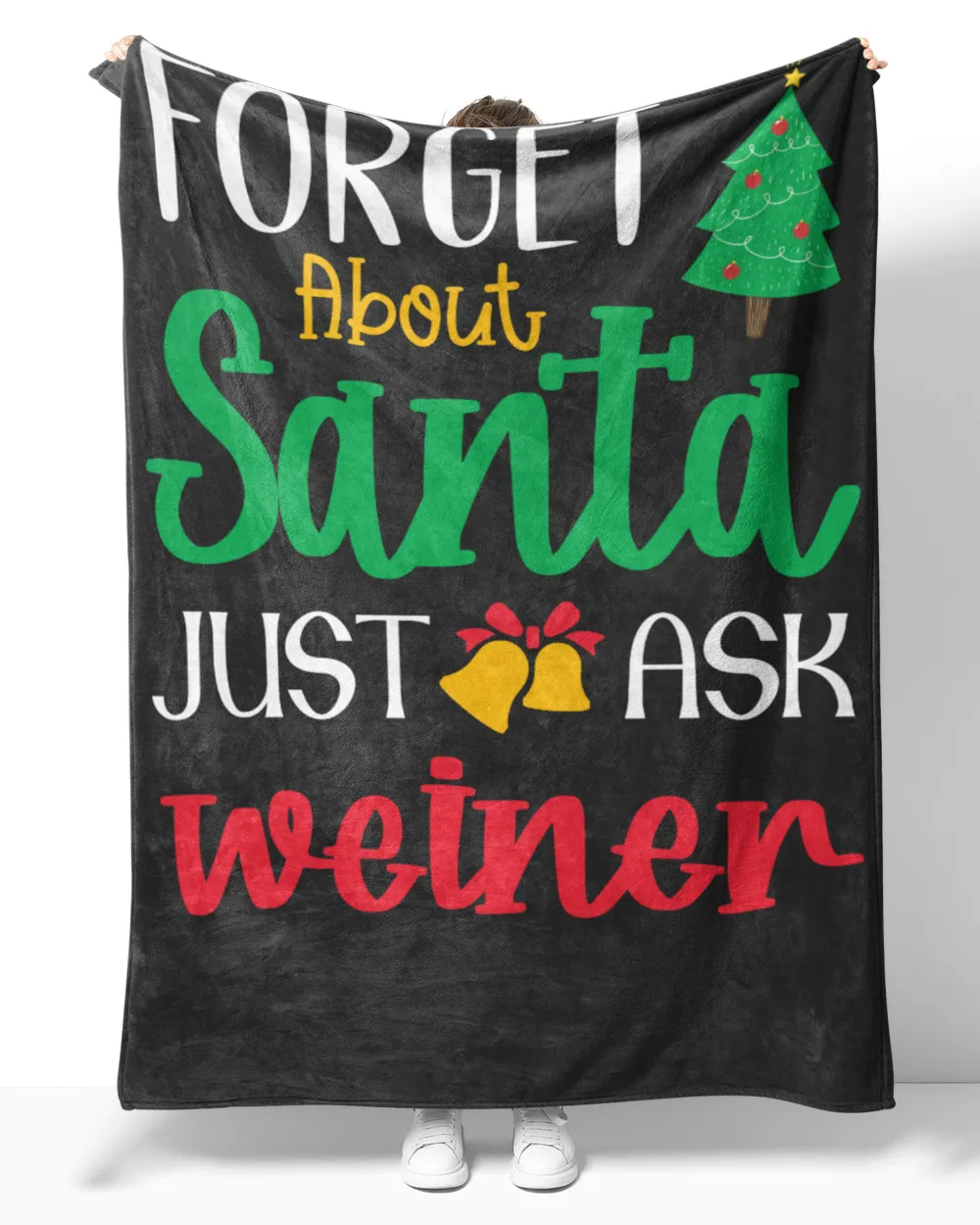 WEINER-NT-XM12 Cozy Plush Fleece Blanket (60x80in) black 60x80in