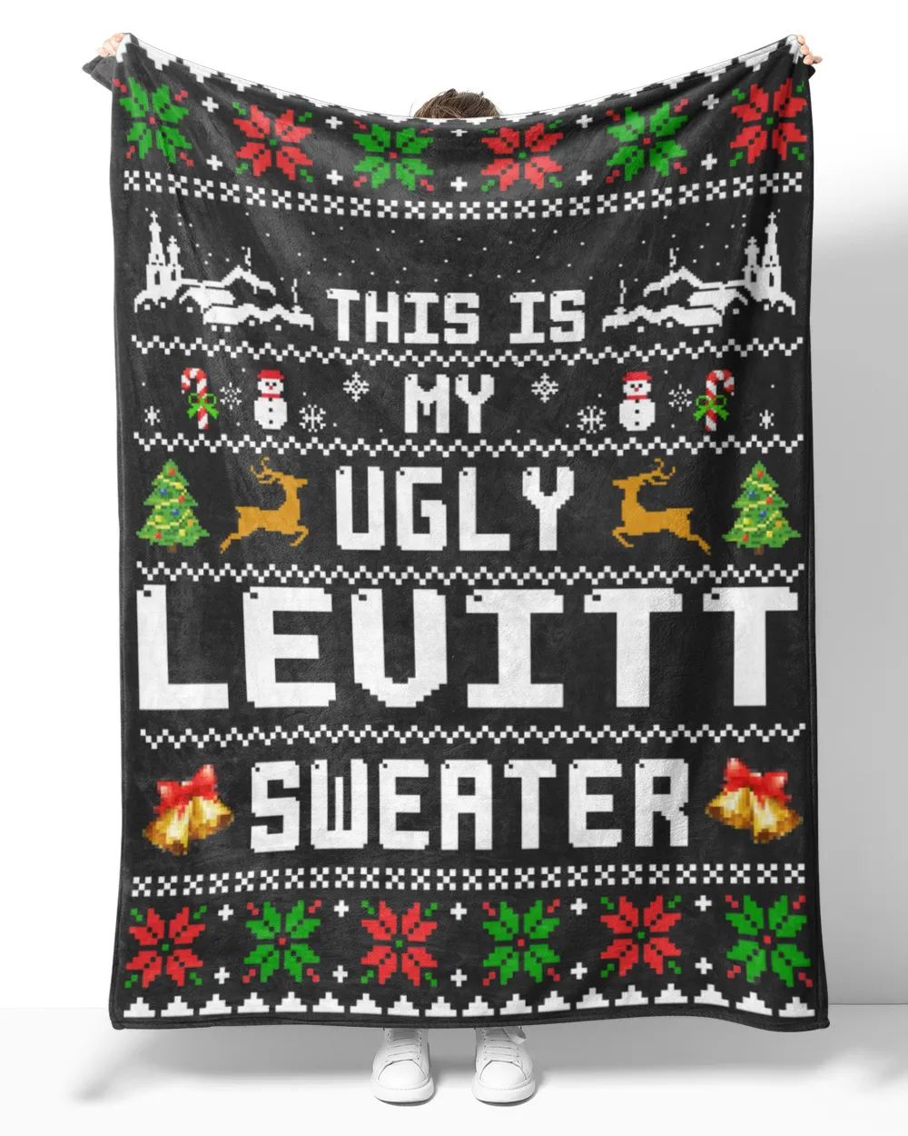 LEVITT-NT-XM15-01 Cozy Plush Fleece Blanket (60x80in) black 60x80in