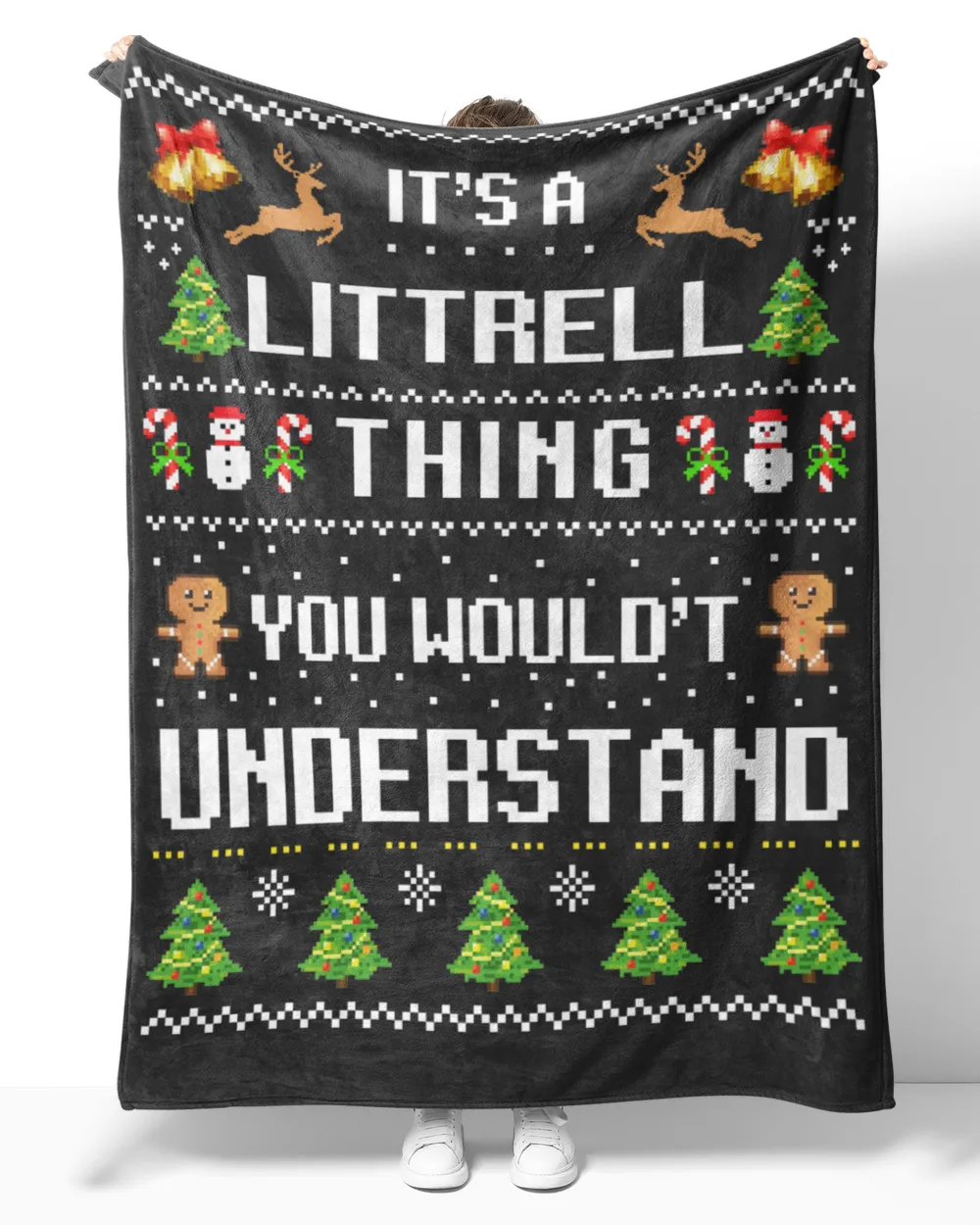 LITTRELL-NT-XM17-01 Cozy Plush Fleece Blanket (60x80in) black 60x80in