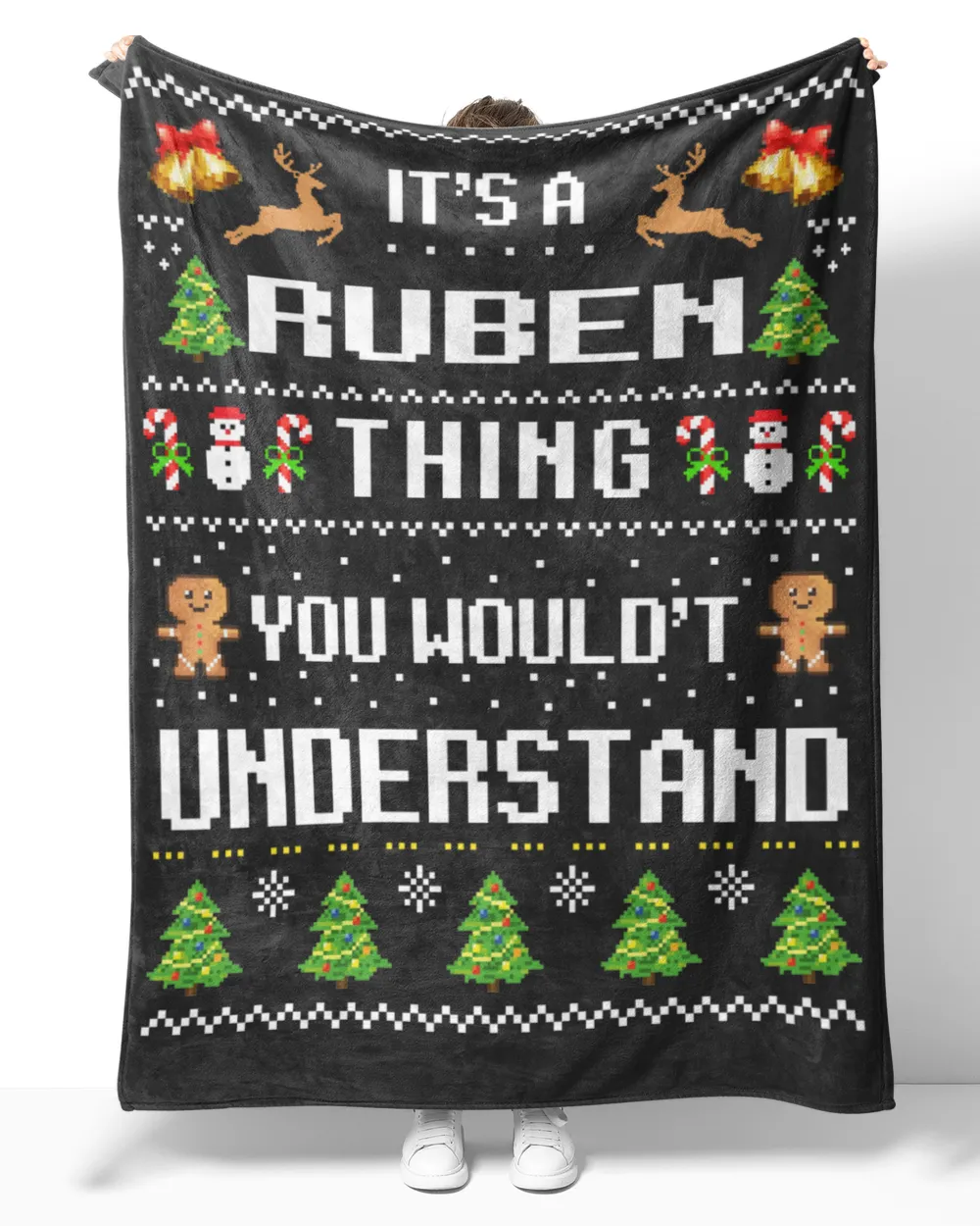 RUBEN-NT-XM17-01 Cozy Plush Fleece Blanket (60x80in) black 60x80in