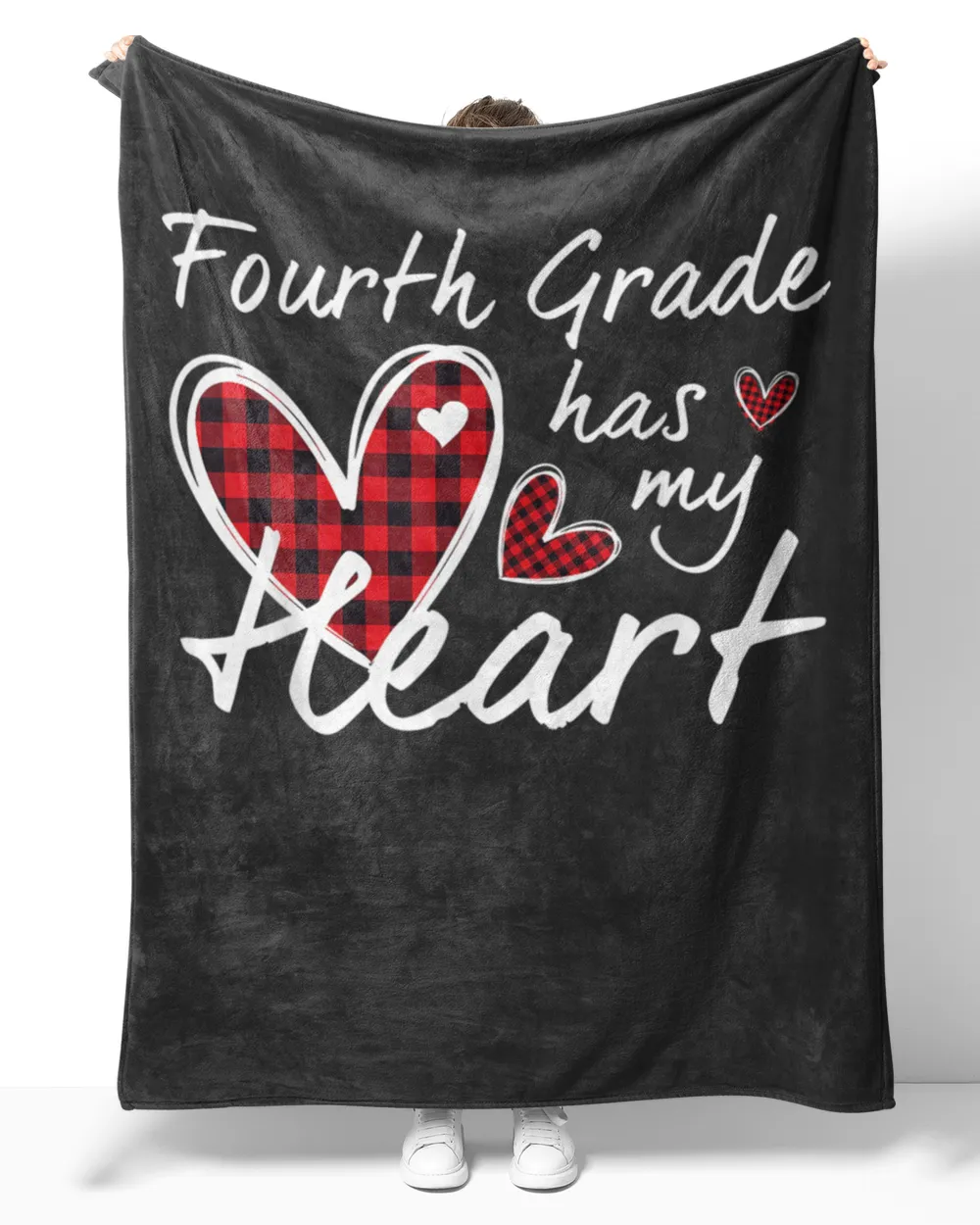 4th Fourth Grade Has My Heart Plaid Teacher Valentine’s Day