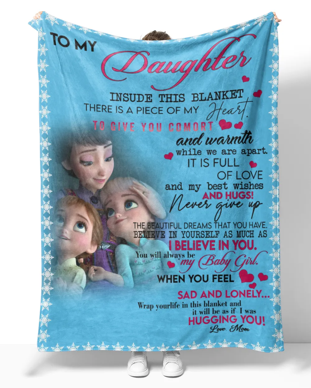 To My Daughter Inside This Blanket There Is A Piece Of My Heart Love Mom