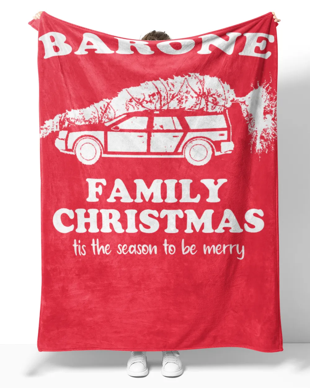 BARONE-NT-XM6 Cozy Plush Fleece Blanket (60x80in) red 60x80in
