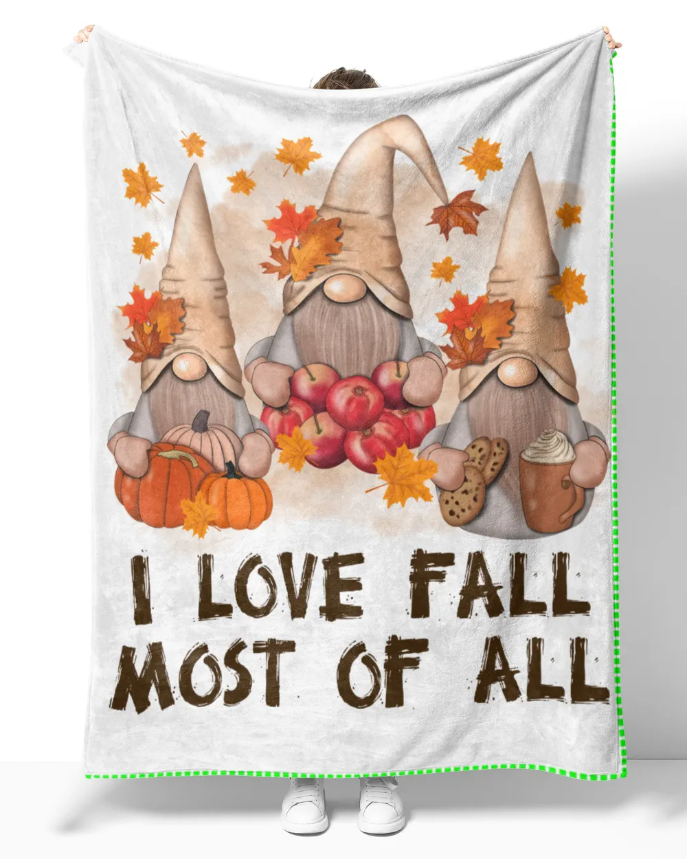 Gnomes I Love Fall Most Maple Leaves Apples, Pumpkins