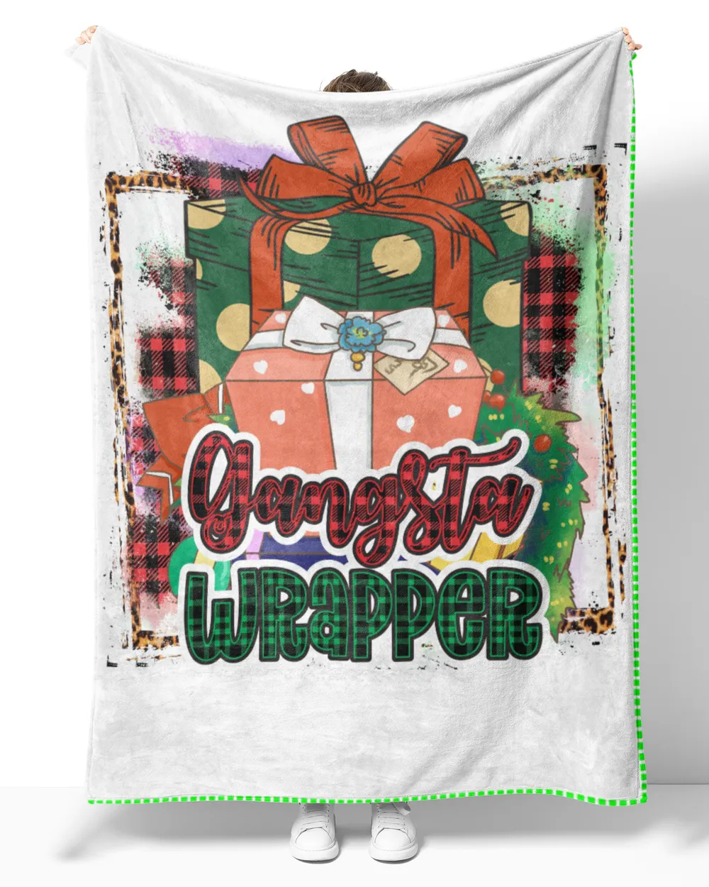 Gangsta Wrapper Christmas Presents Buffalo Plaid