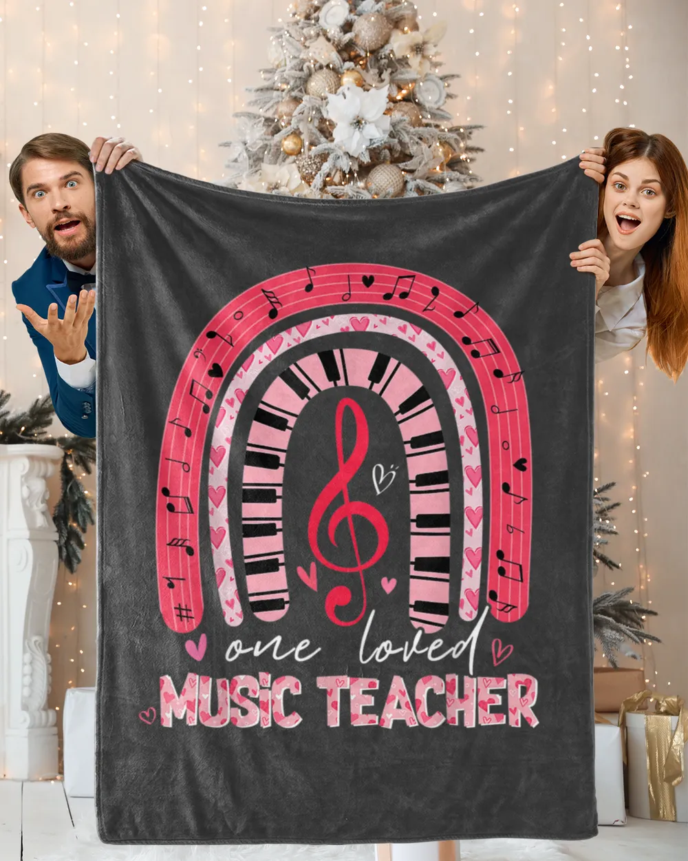 Rainbow One Loved Music Teacher Valentine's Day Matchings