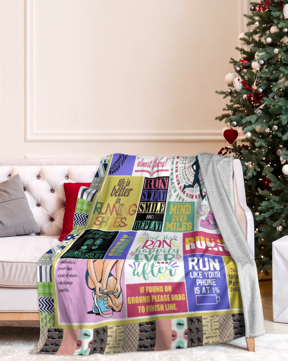 Running Blanket 04 Cozy Plush Fleece Blanket (60x80in) white 60x80in