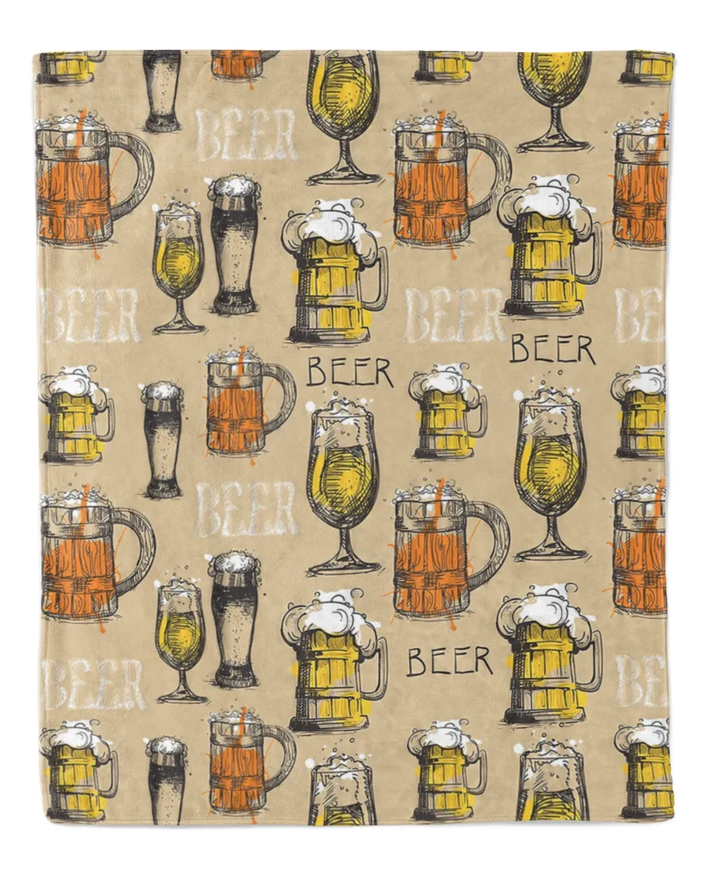 Beer Blanket, Drunker Drinker Cosy Fleece Blanket, Perfect A Decor Gift