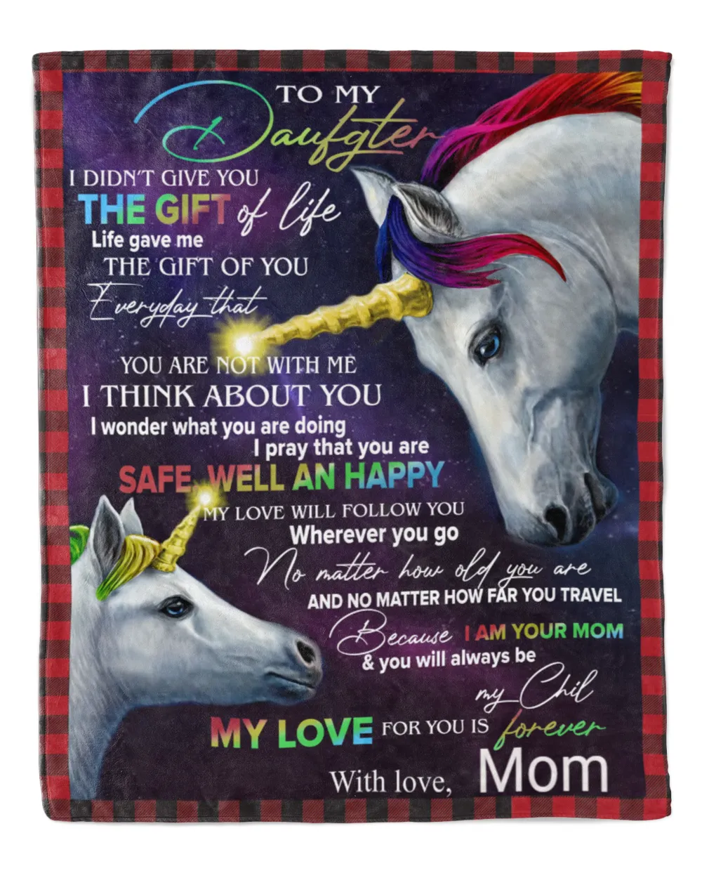 Personalized Blanket To My Daughter Gift From  To Mom