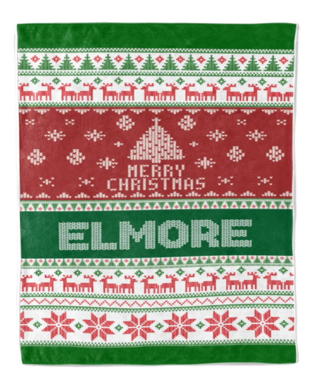 Merry Christmas Fleece Blanket, Personalized Christmas Blanket Gifts for Fbus02681 Elmore XMASBL01 Cozy Plush Fleece Blanket (50x60in) white 50x60in