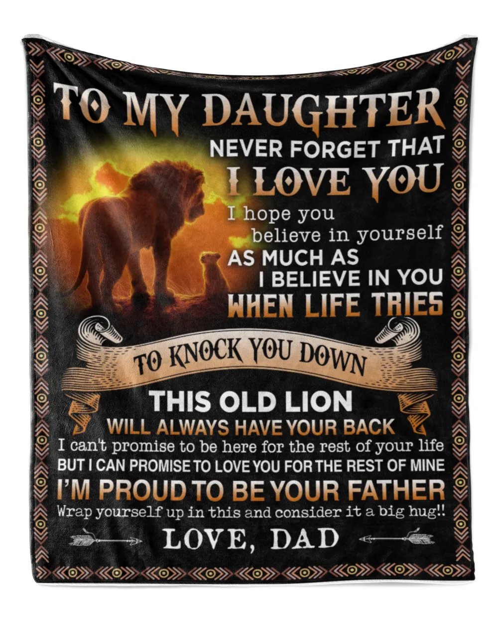 To my Daughter Love, dad