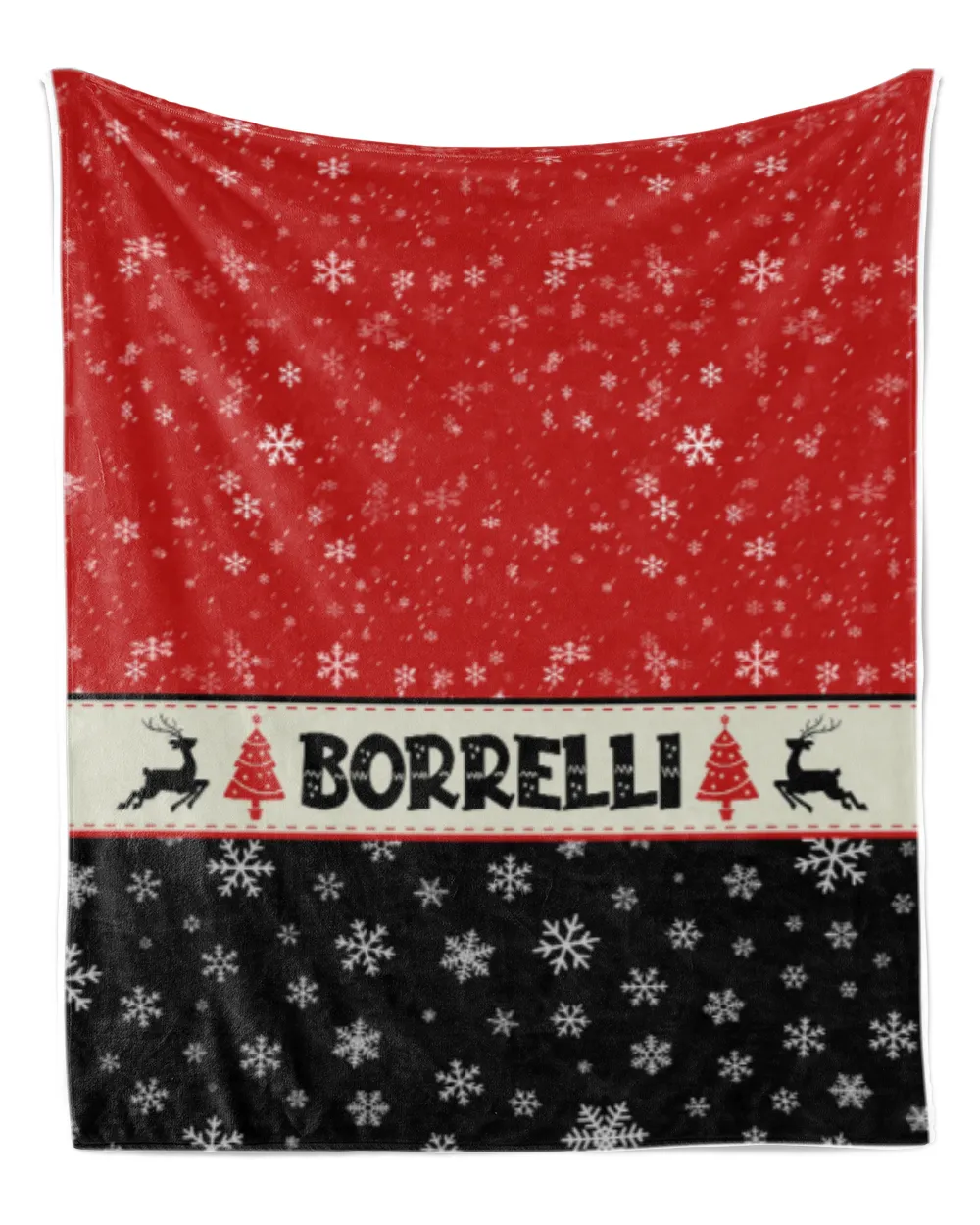 Personalized Christmas Blanket, Xmas Holiday Blanket, Custom Soft Cozy Sherpa Fleece Throw Blankets, Christmas Gift for Fbus08885 Borrelli XMASBL03 Cozy Plush Fleece Blanket (50x60in) white 50x60in