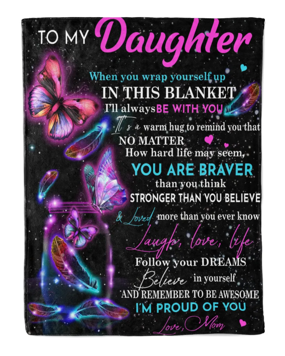 You Are Braver Than You Think Stronger Than You Believe Quilt Fleece Blanket Bundle