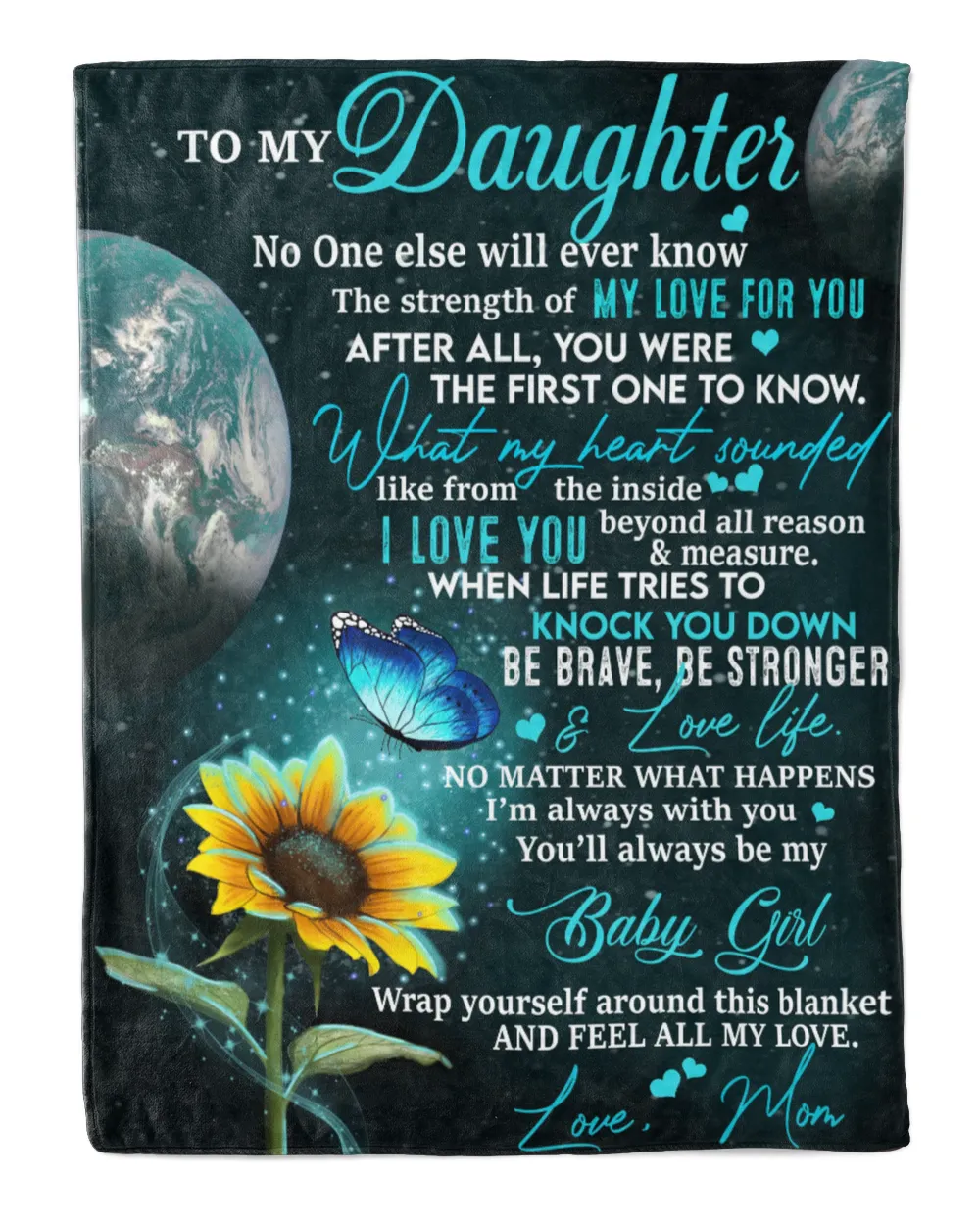 to my daughter no one else will ever know Quilt Fleece Blanket Bundle