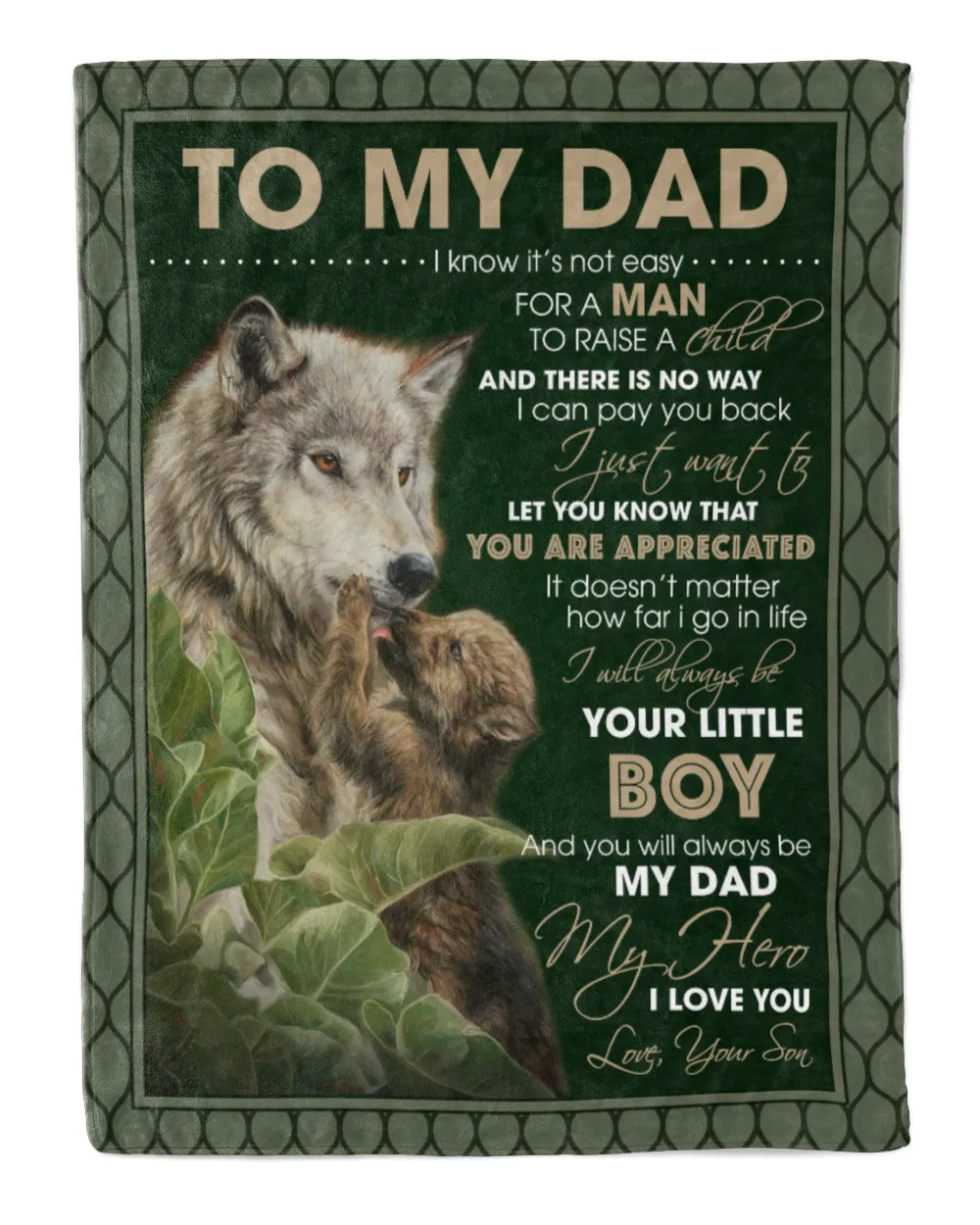 Father's Day Gifts, To My Dad Papa Pop Daddy From Son Quilt Fleece Blanket