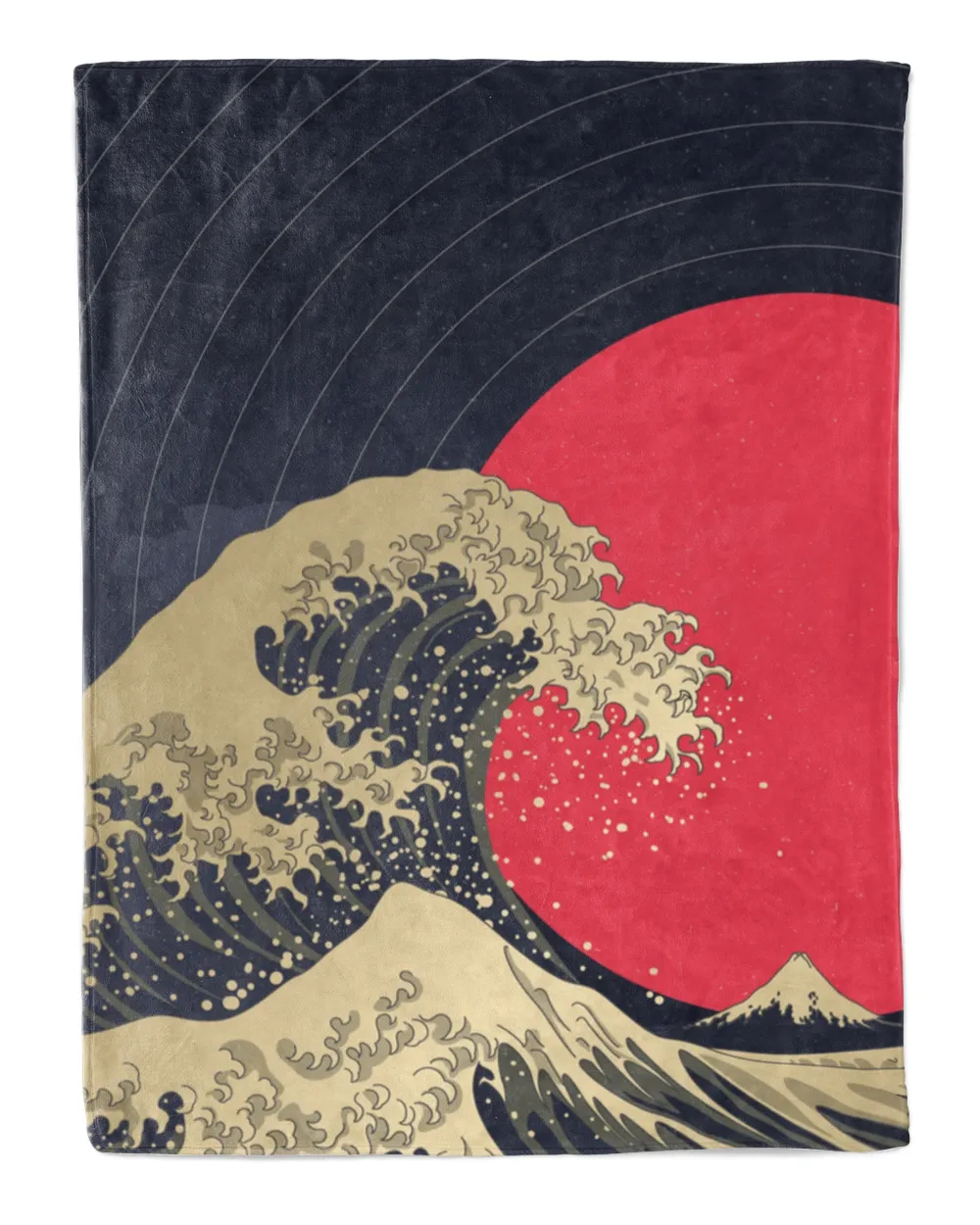 Japanese Kangawa Wave Art Blankets