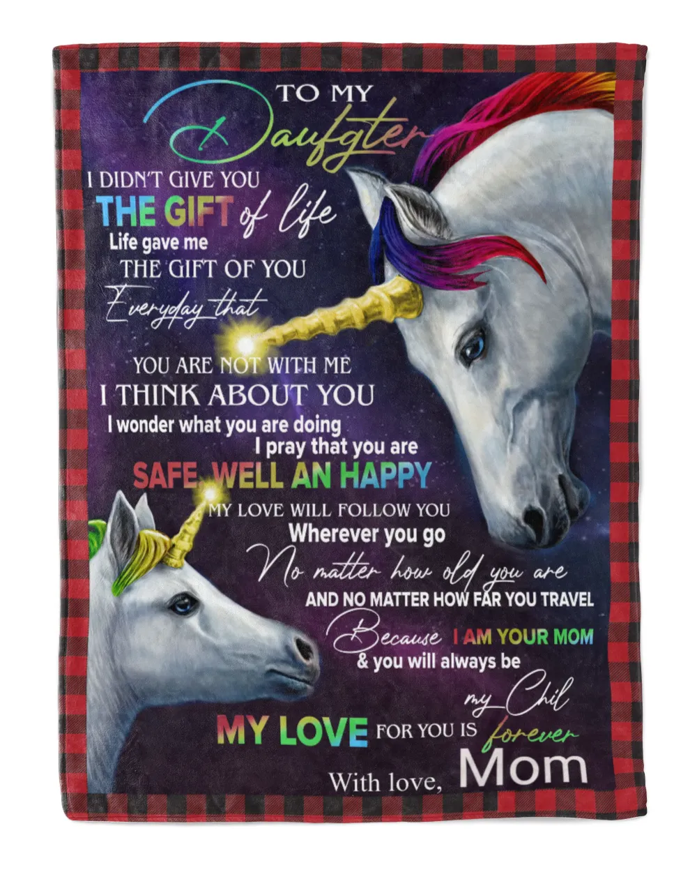 Personalized Blanket To My Daughter Gift From  To Mom
