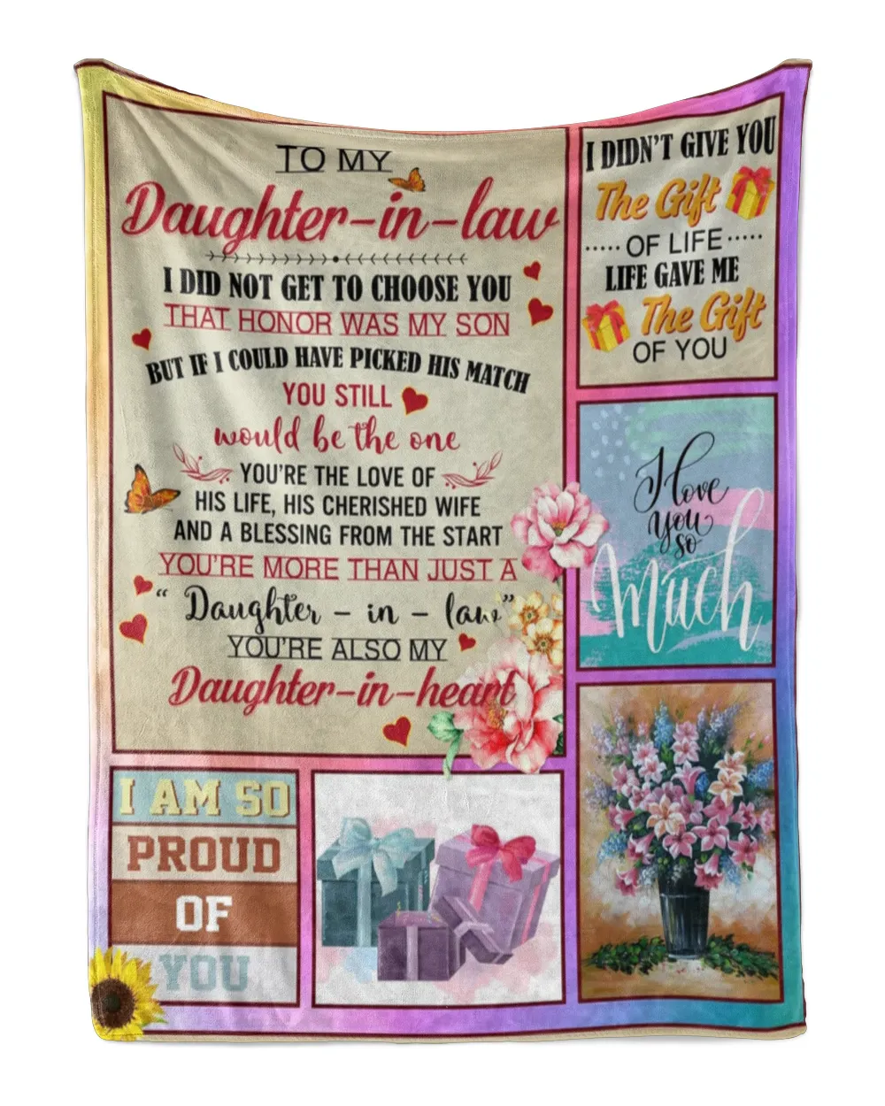 To My Daughter In law I Did Not Get To Choose You That Honor Was My Son's - Daughter In Law Throw Blanket