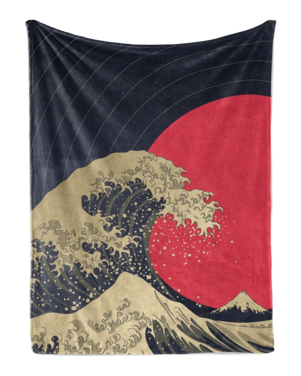 Japanese Kangawa Wave Art Blankets