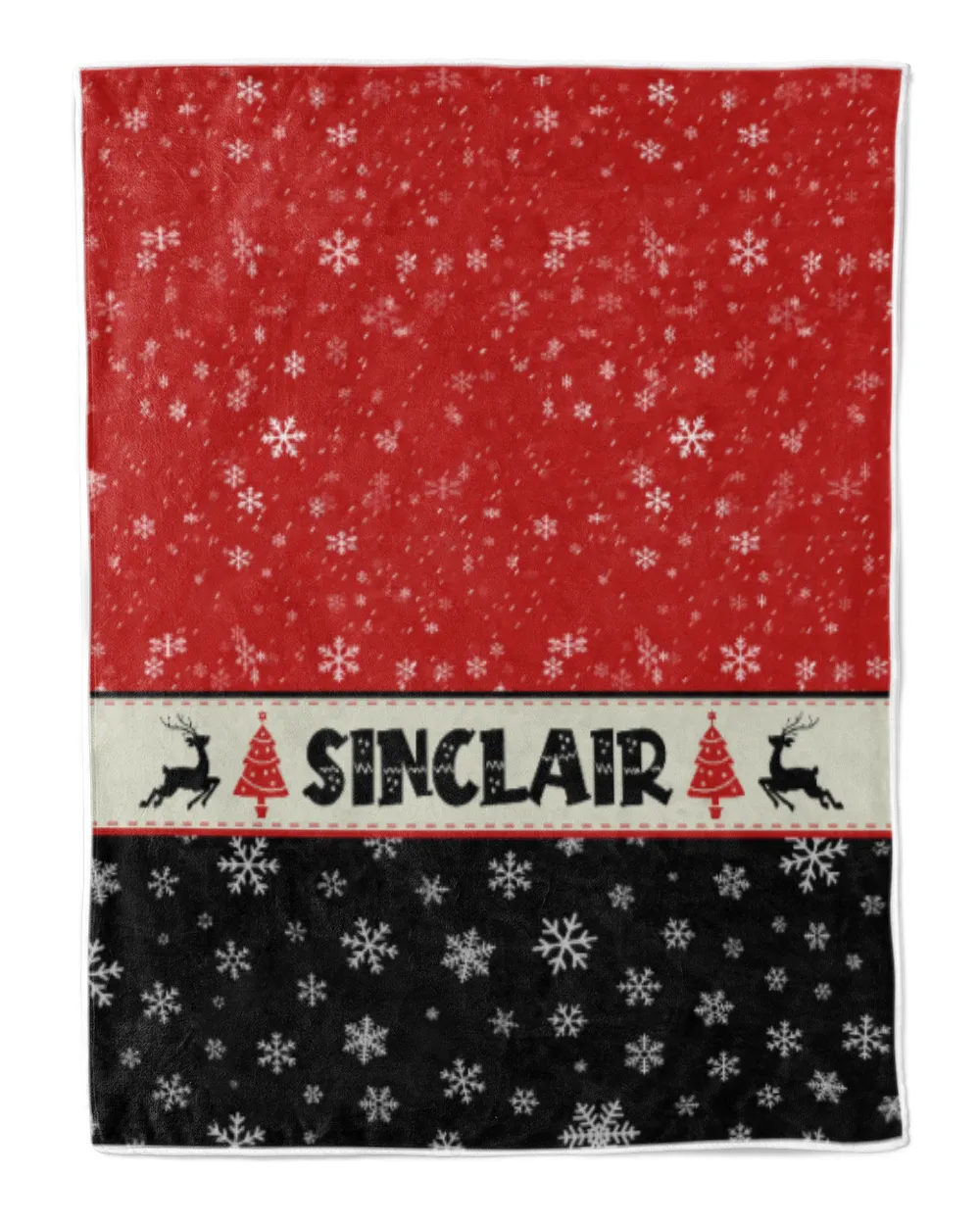 Personalized Christmas Blanket, Xmas Holiday Blanket, Custom Soft Cozy Sherpa Fleece Throw Blankets, Christmas Gift for Fbus03969 Sinclair XMASBL03 Cozy Plush Fleece Blanket (30x40in) white 30x40in