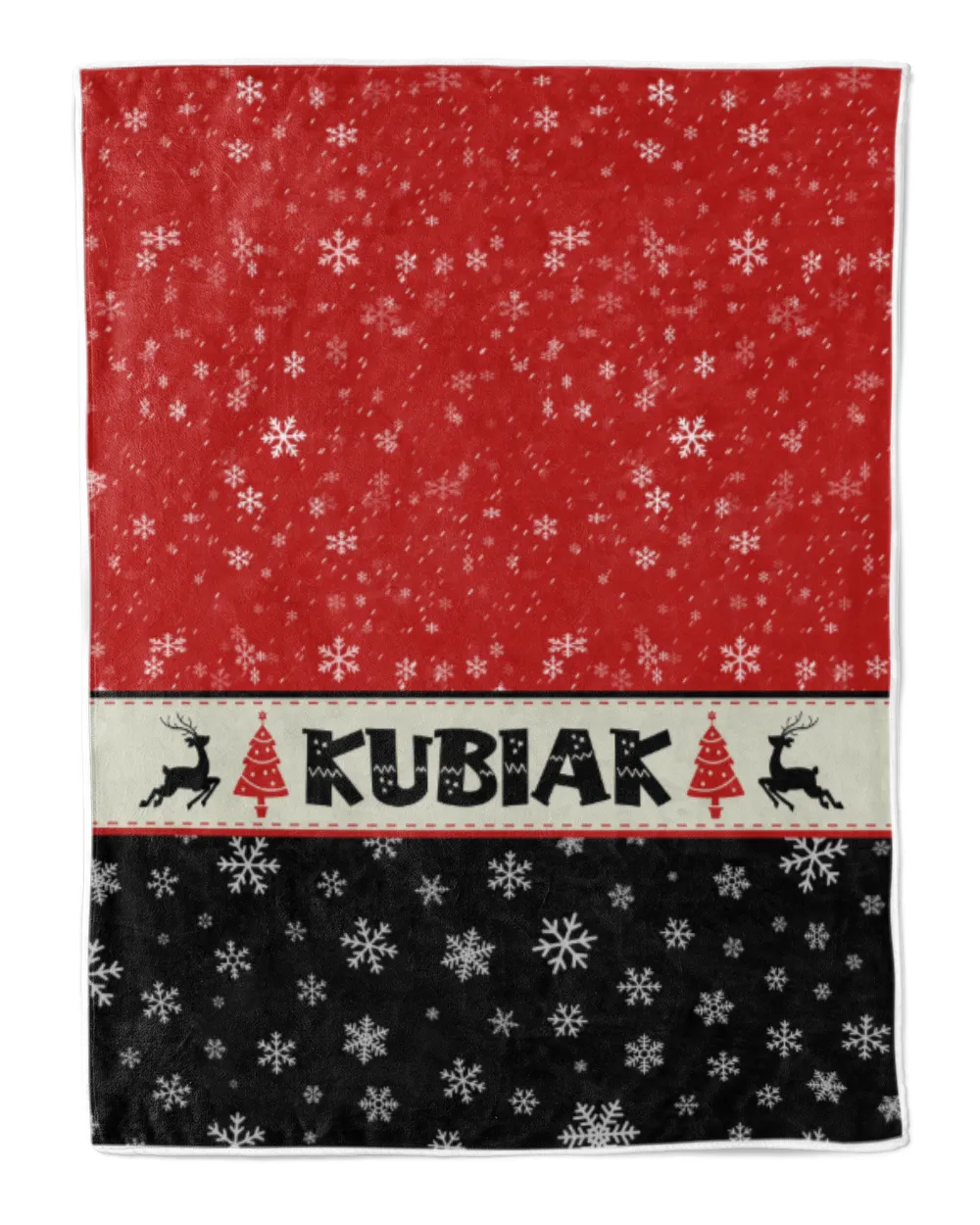 Personalized Christmas Blanket, Xmas Holiday Blanket, Custom Soft Cozy Sherpa Fleece Throw Blankets, Christmas Gift for Fbus08378 Kubiak XMASBL03 Cozy Plush Fleece Blanket (30x40in) white 30x40in