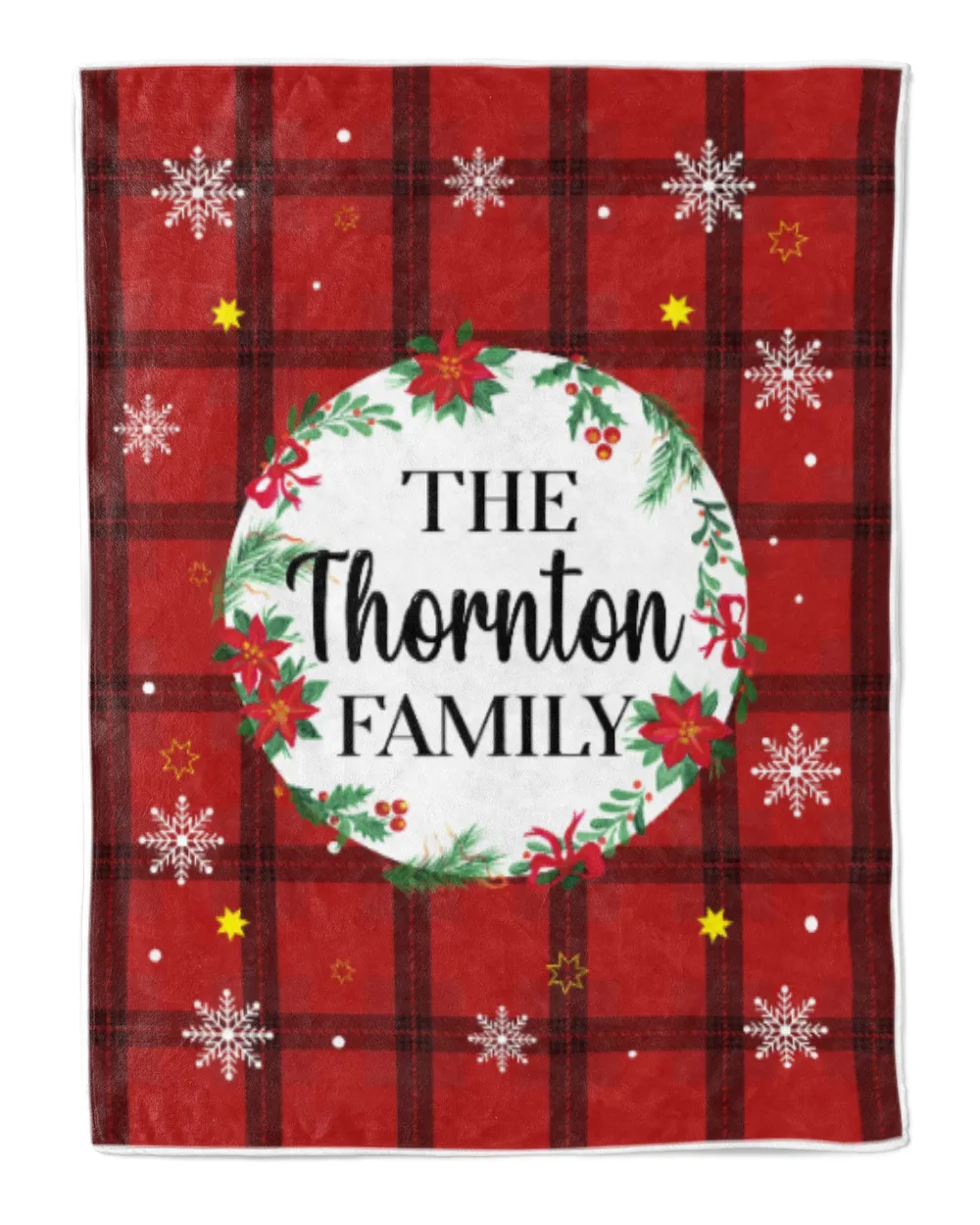 Merry Christmas Fleece Blanket, Personalized Christmas Blanket Gifts for Fbus04205 Thornton XMASBL04 Cozy Plush Fleece Blanket (30x40in) white 30x40in