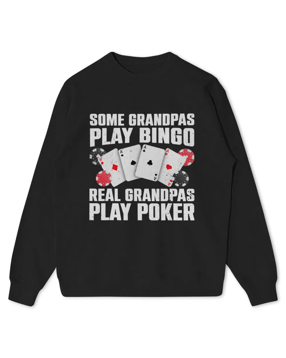 Cool Poker Lover Art For Grandpa Men Casino Card Gambling