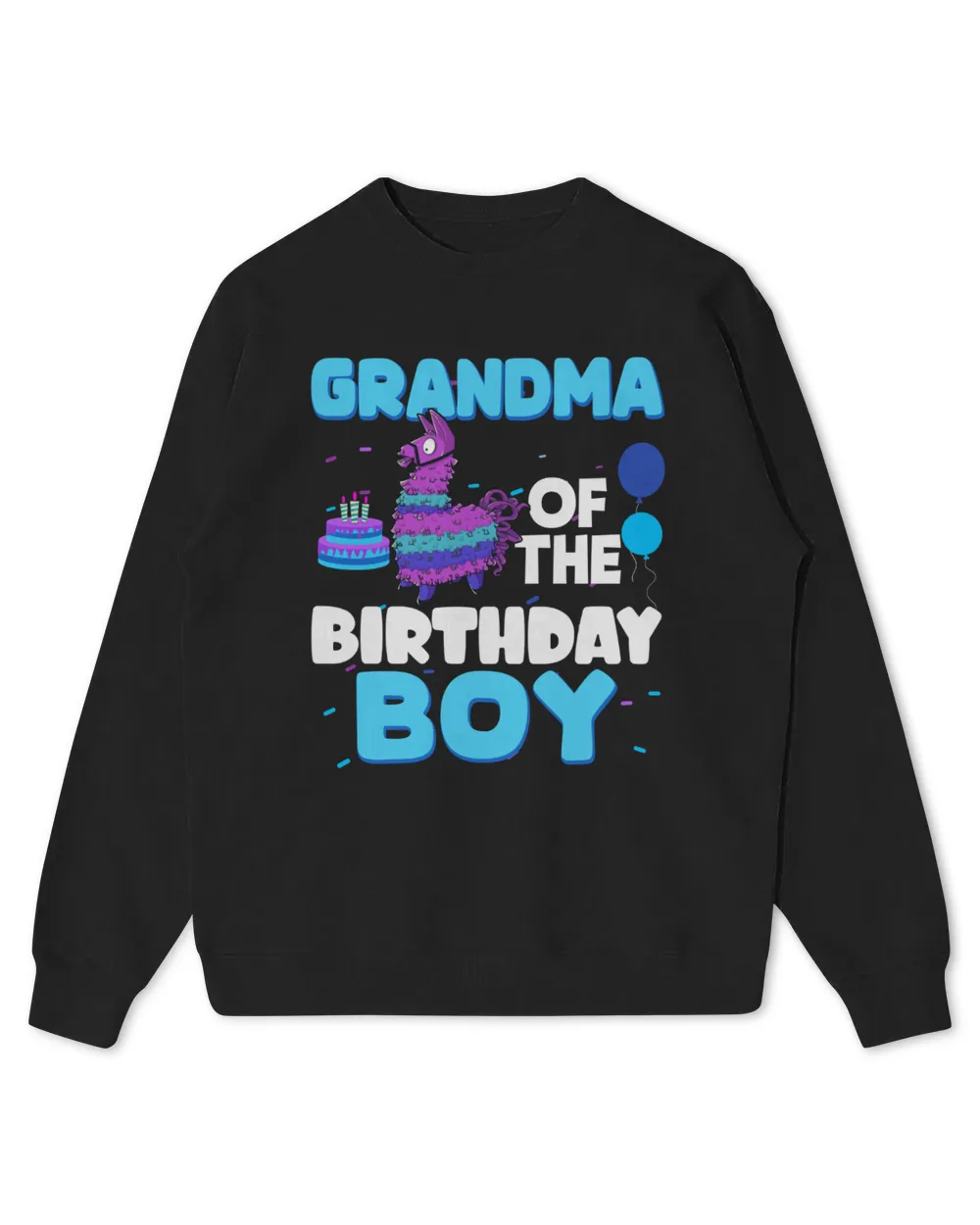 Grandma Of The Birthday Boy Fortnite Kids Standard Sweatshirt black xs
