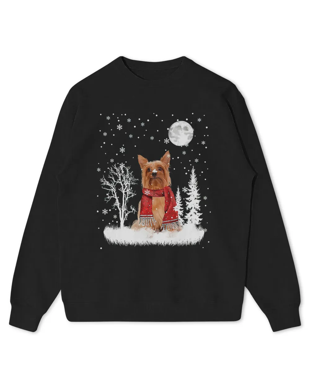 Silky Terrier Under Moonlight Snow Christmas Pajama 309