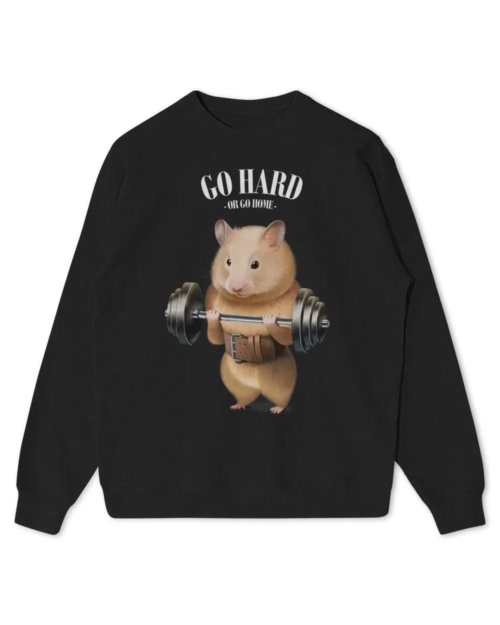 Hamster Weightlifting in Fitness Gym