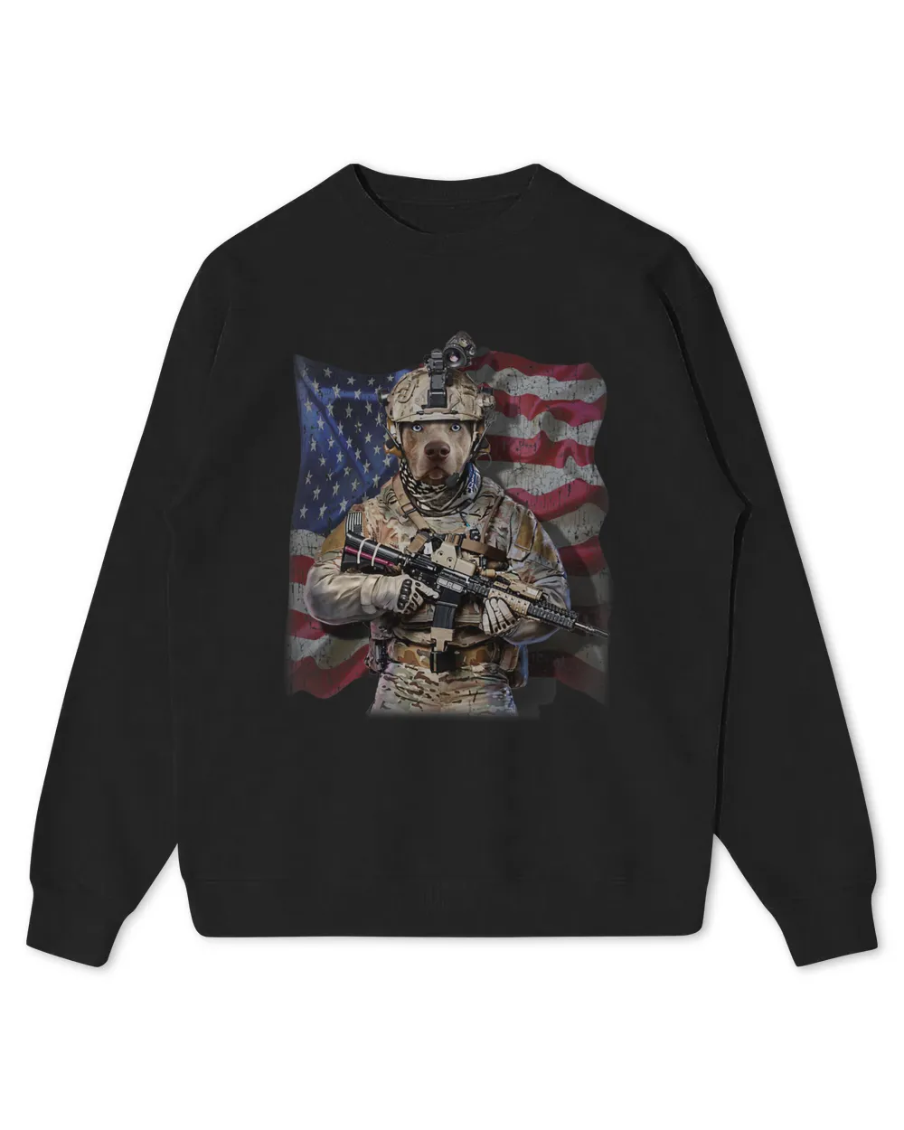 USA America Patriot Weimaraner Dog as Army Commando