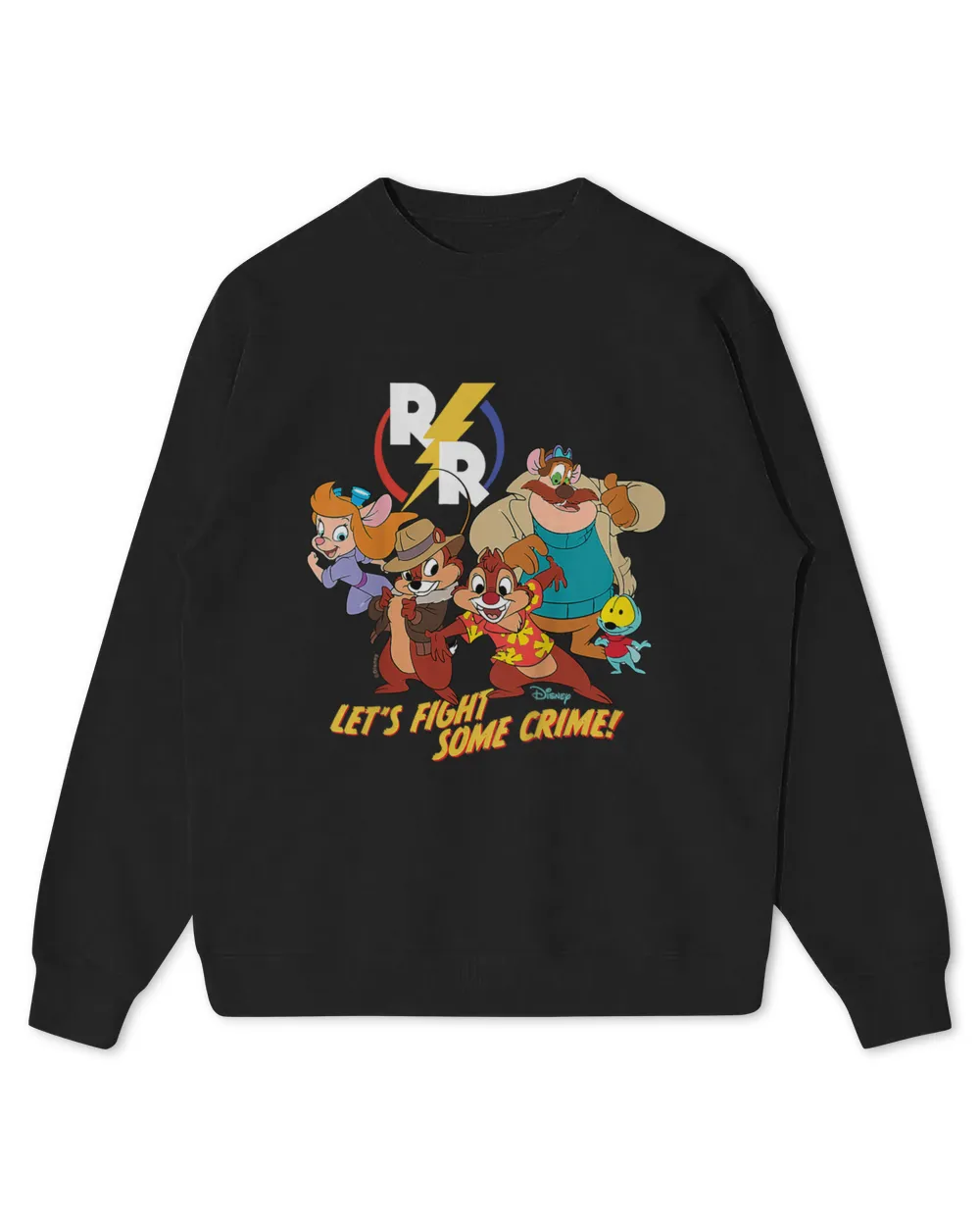 Kids Chip N Dale Rescue Rangers Lets Fight Some Crime Kids Standard Sweatshirt black xs